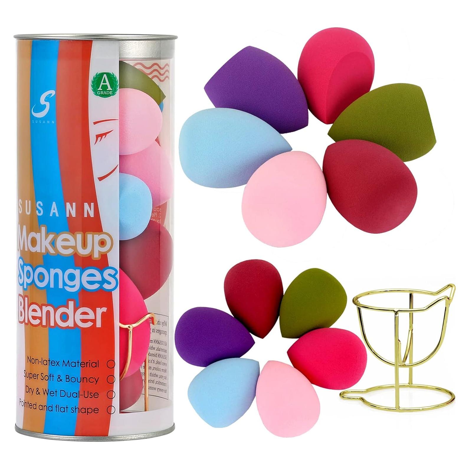 Juego de Esponjas de Maquillaje 12pcs + Soporte S SUSANN