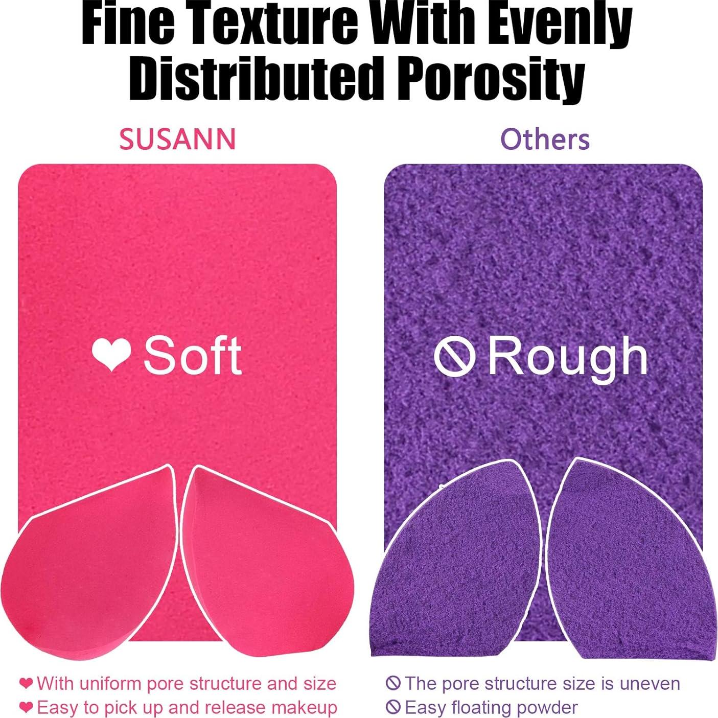 Juego de Esponjas de Maquillaje 12pcs + Soporte S SUSANN