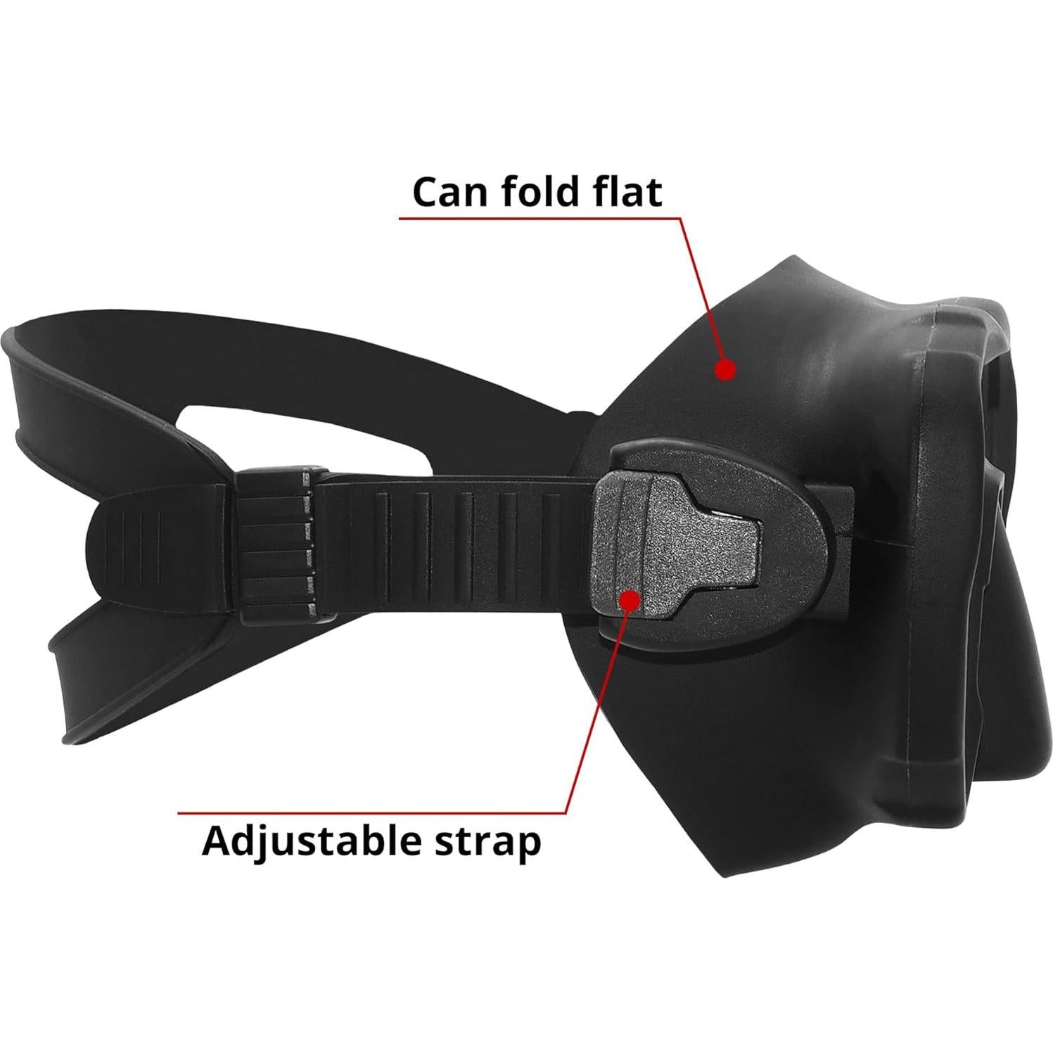 Máscara de Buceo Sin Marco Saekodive M-107 Antivaho UV