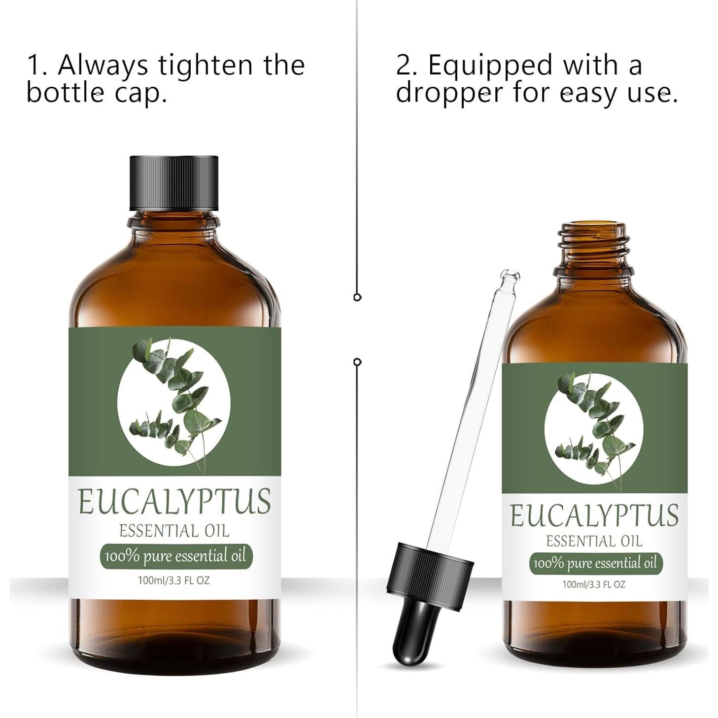 Aceite Esencial de Eucalipto 100% Puro Kimitimi 97.6 ml