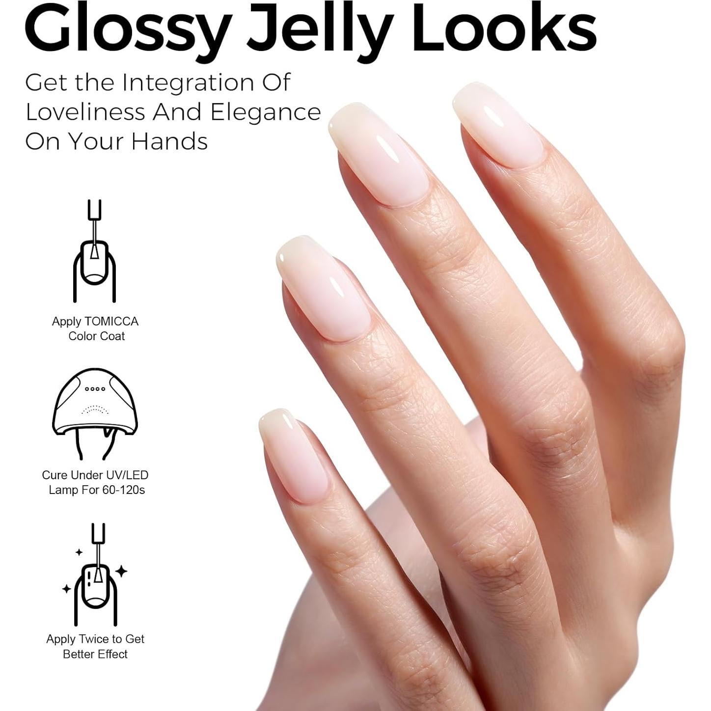 Esmalte de Uñas Gel TOMICCA 007 Jelly Blanco Lechoso 50ml