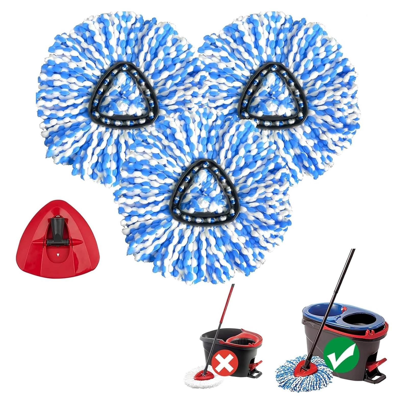 Paquete de 3 cabezales de fregona KAMISAFE para O Cedar RinseClean