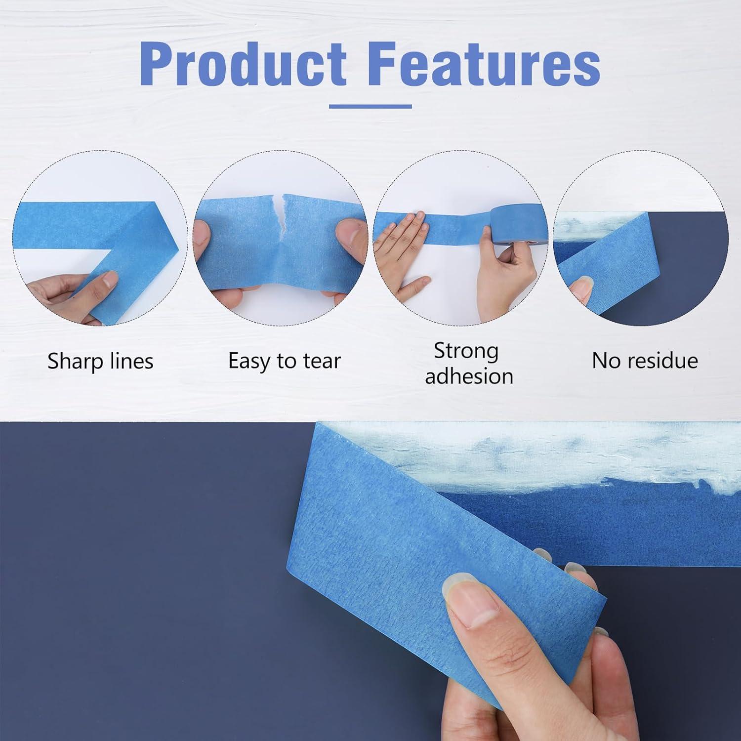 2 Rollos de Cinta de Pintor Azul Fyguard 5.08 cm x 50.29 m