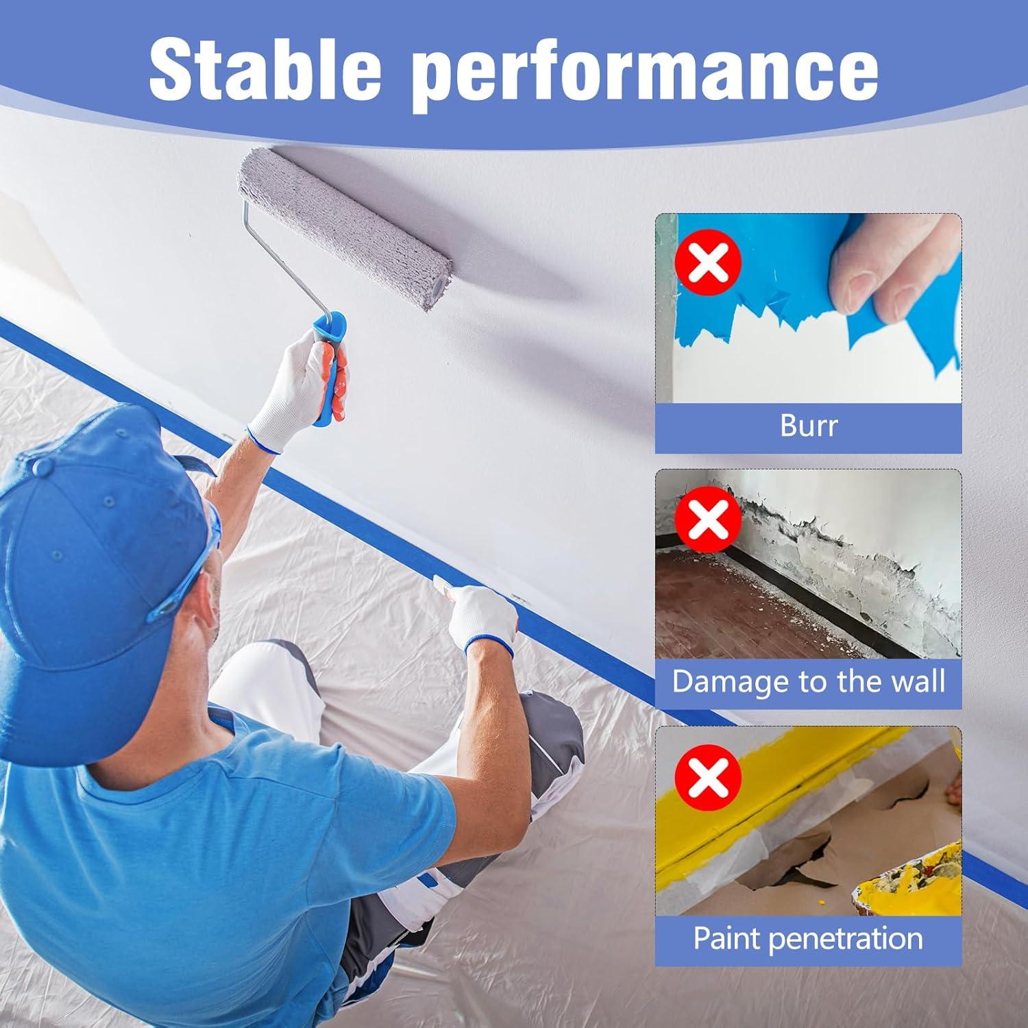 2 Rollos de Cinta de Pintor Azul Fyguard 5.08 cm x 50.29 m