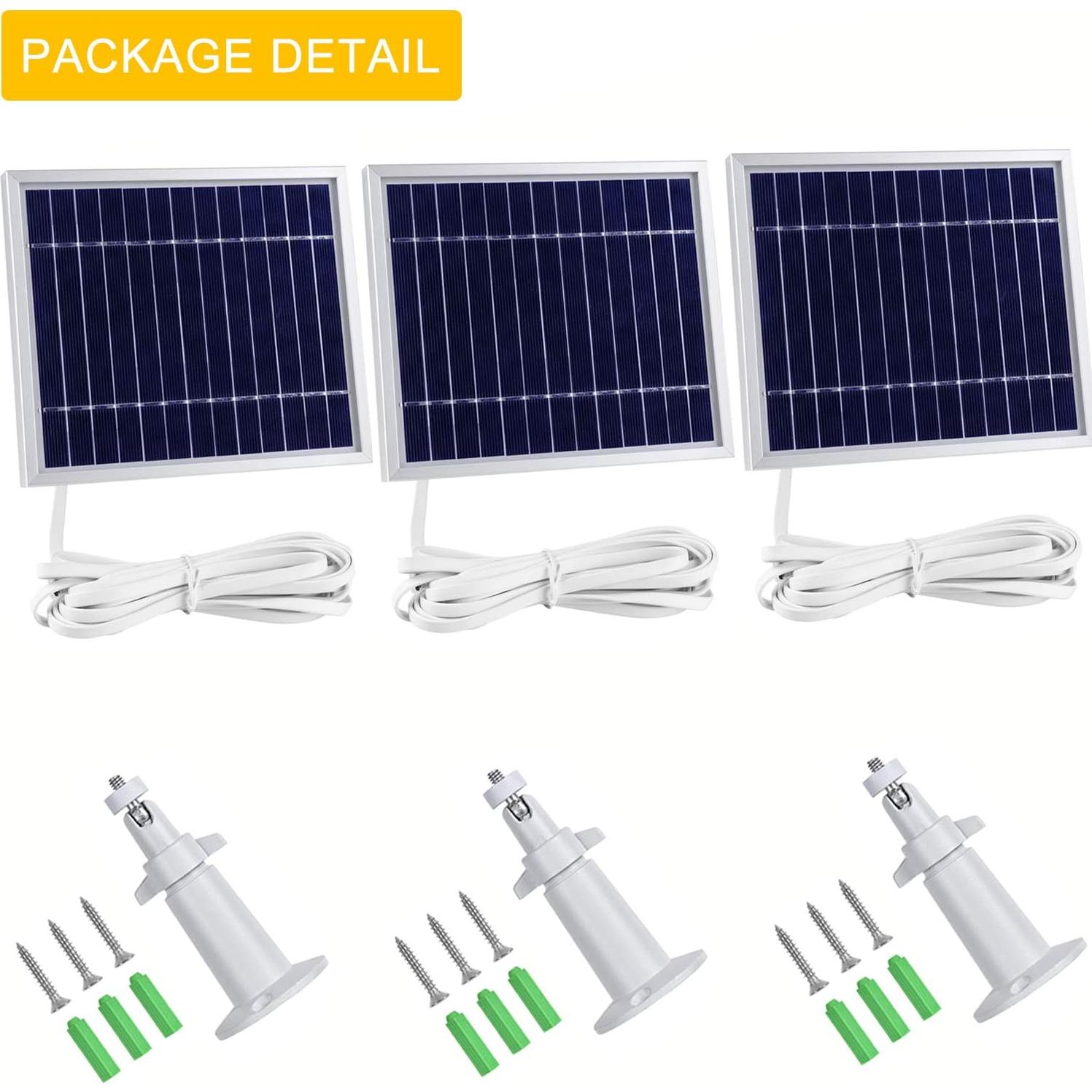 Panel Solar iTODOS para Cámara Arlo Pro/Pro2, 3 Paquete
