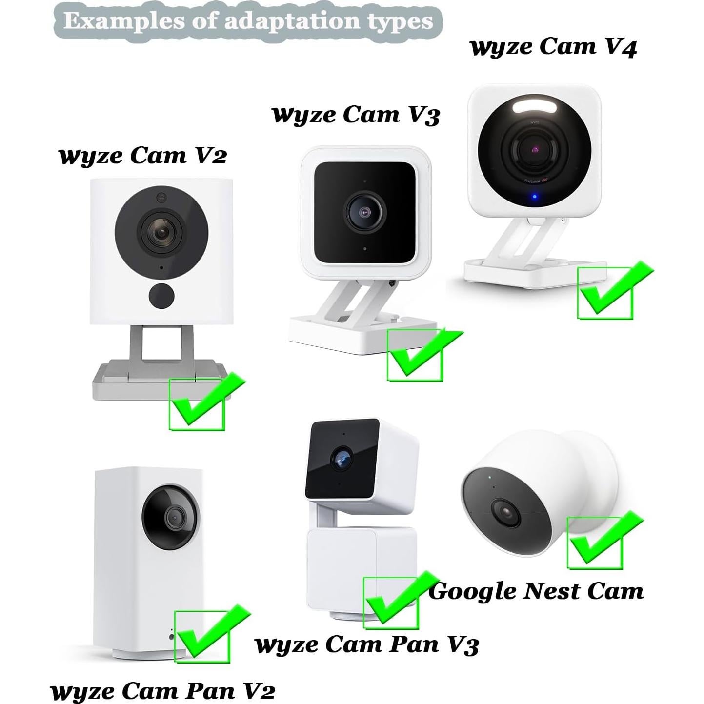 Soporte de Pared Metal HIGCPTP 2Pack para Wyze Cam Pan V3/V2