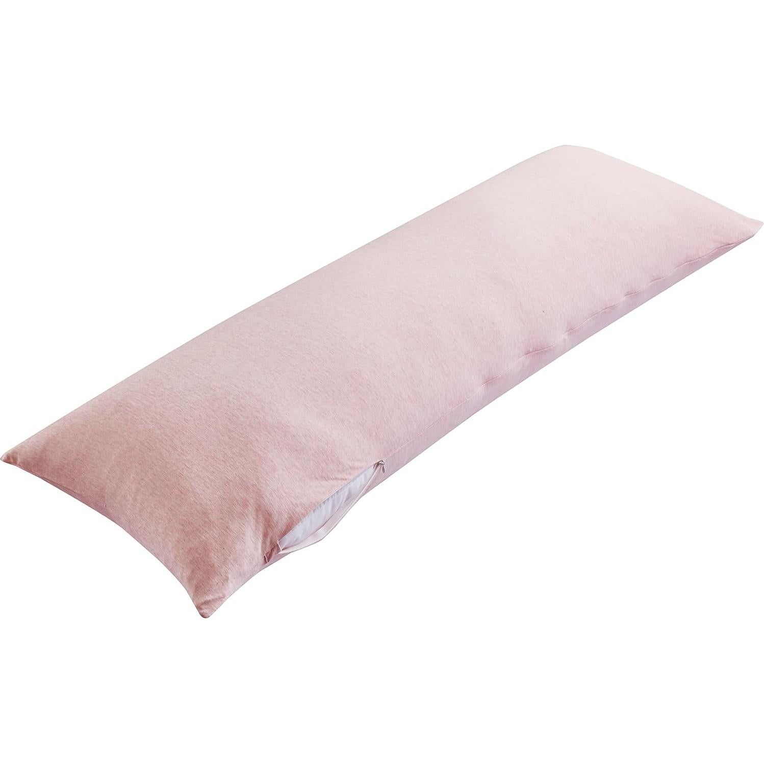 Funda de Almohada de Cuerpo Oubonun 100% Algodón Rosa Bebé 53x137cm