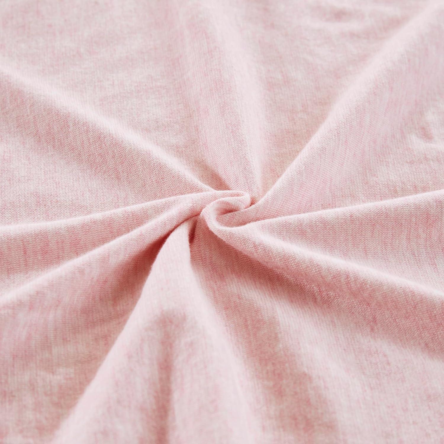 Funda de Almohada de Cuerpo Oubonun 100% Algodón Rosa Bebé 53x137cm