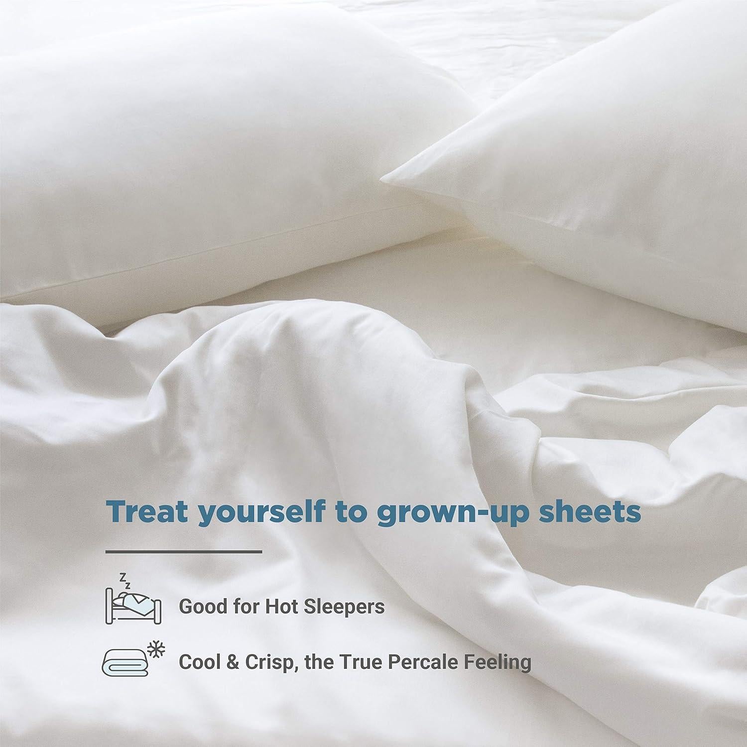 Juego de Sábanas Queen Fabdreams 100% Algodón Orgánico 300 TC