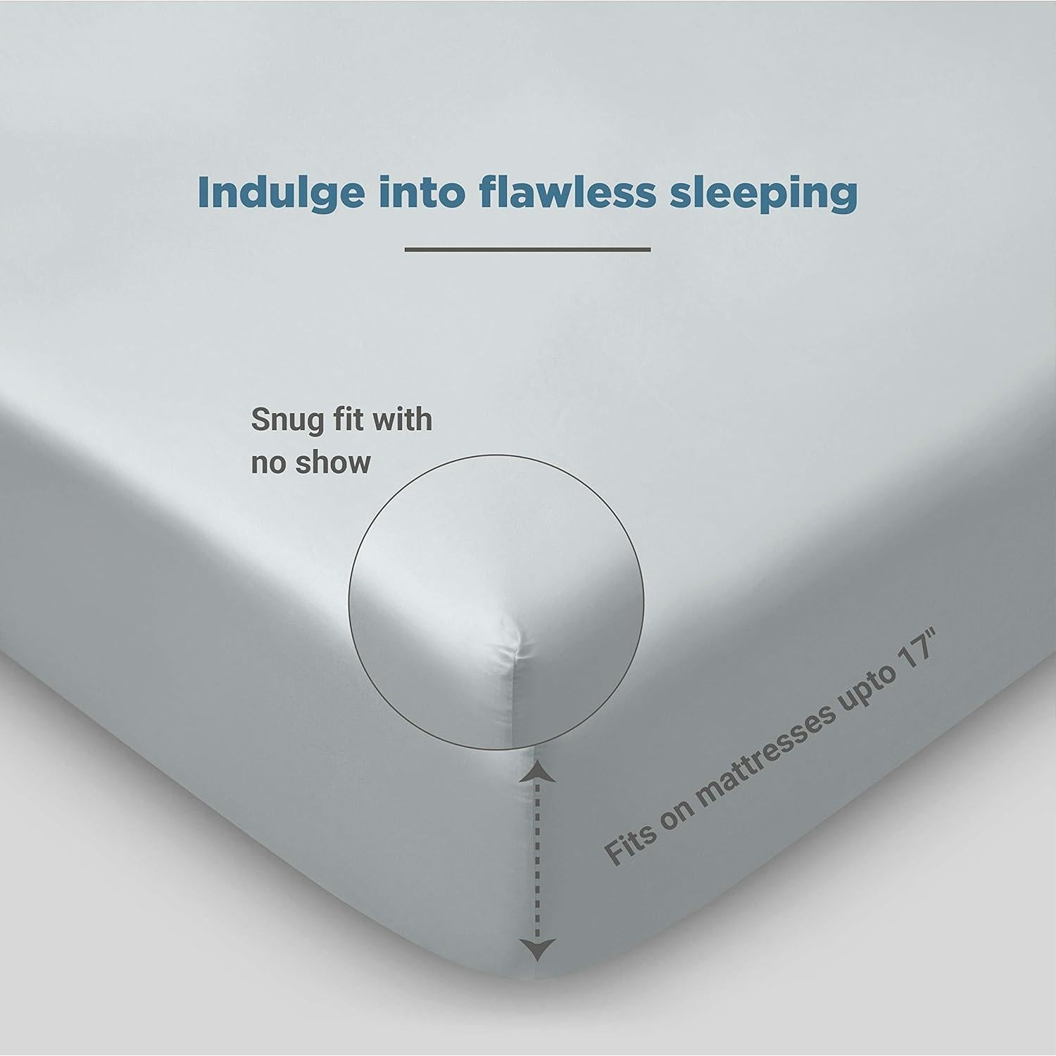 Juego de Sábanas Queen Fabdreams 100% Algodón Orgánico 300 TC