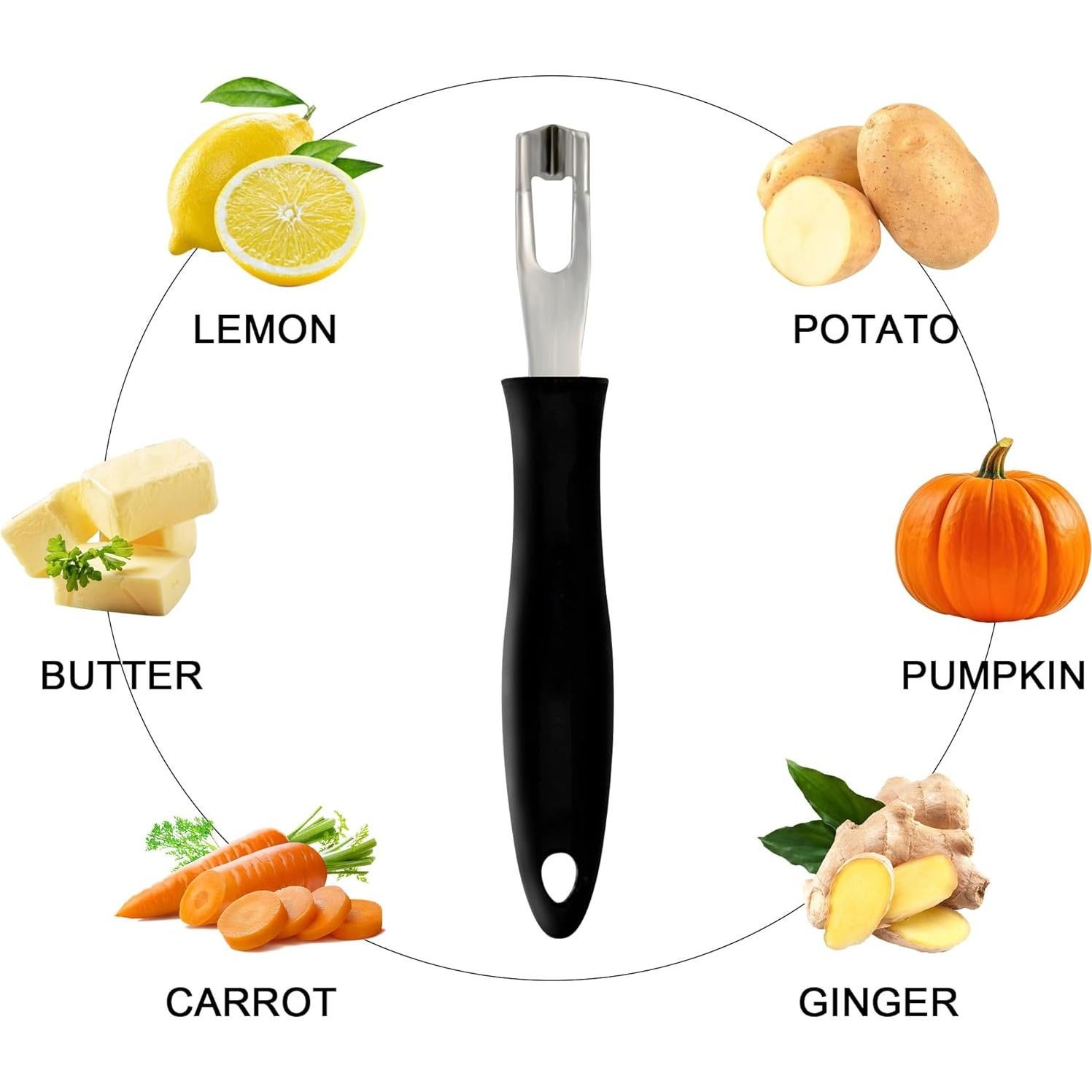 Cuchillo de Canal Pelador de Limón Acero Inoxidable LVVXIXI