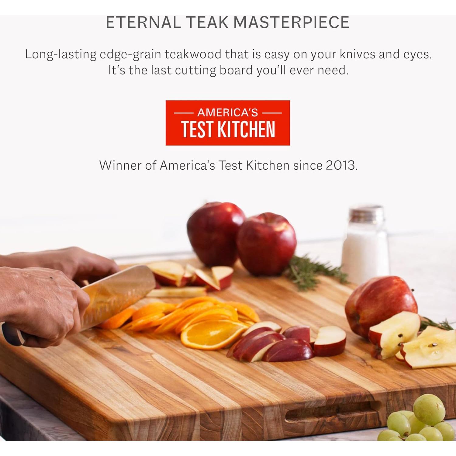 Tabla de Cortar Teakhaus Pequeña 40.64x30.48 cm con Canal de Jugo