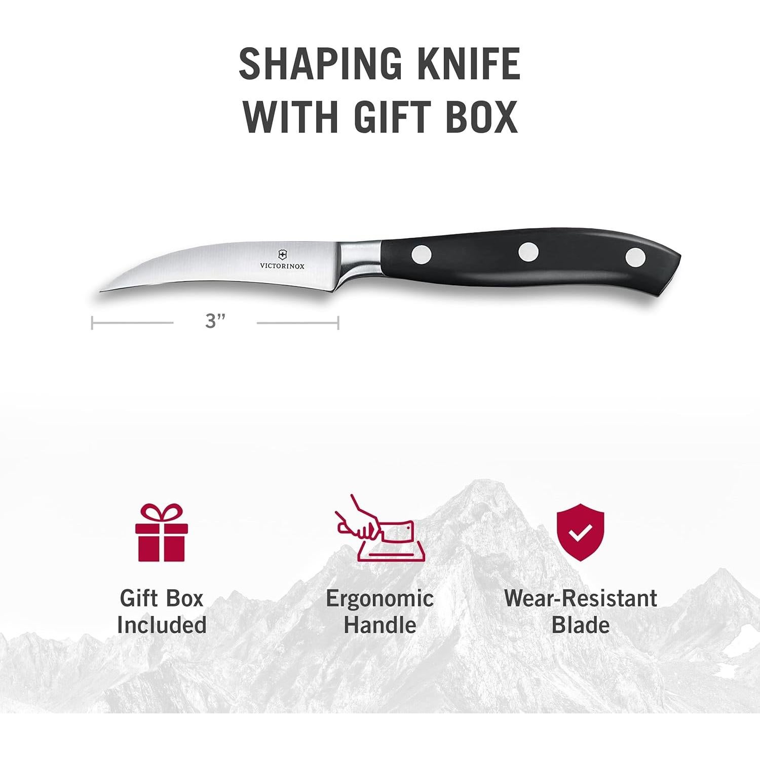 Cuchillo de Moldeado Victorinox 3" Acero Inoxidable Ergonómico