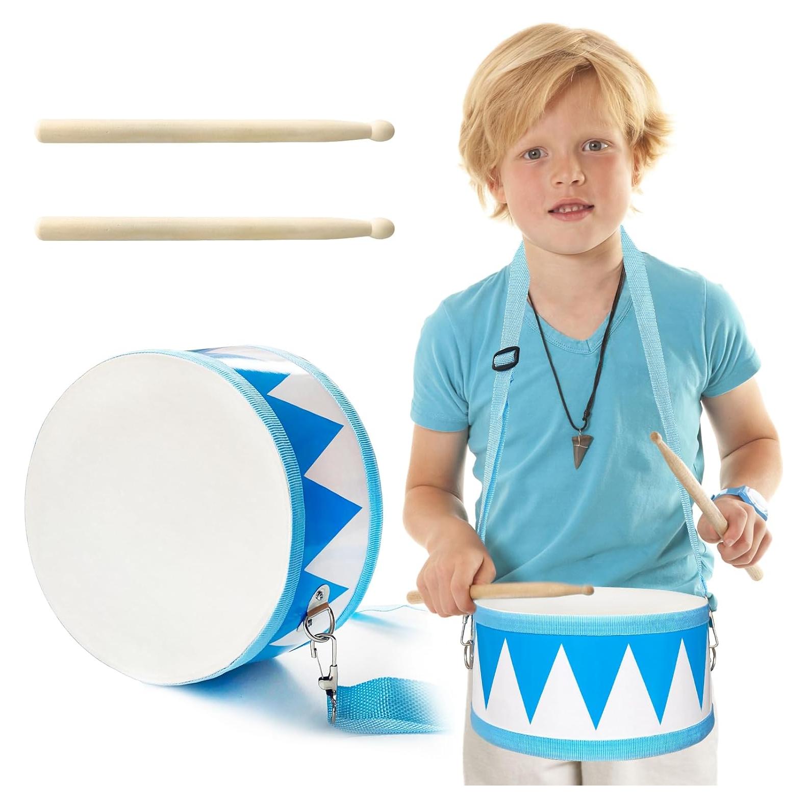 Juego de Tambores de Madera Xeehwb 20 cm con Correa y Baquetas