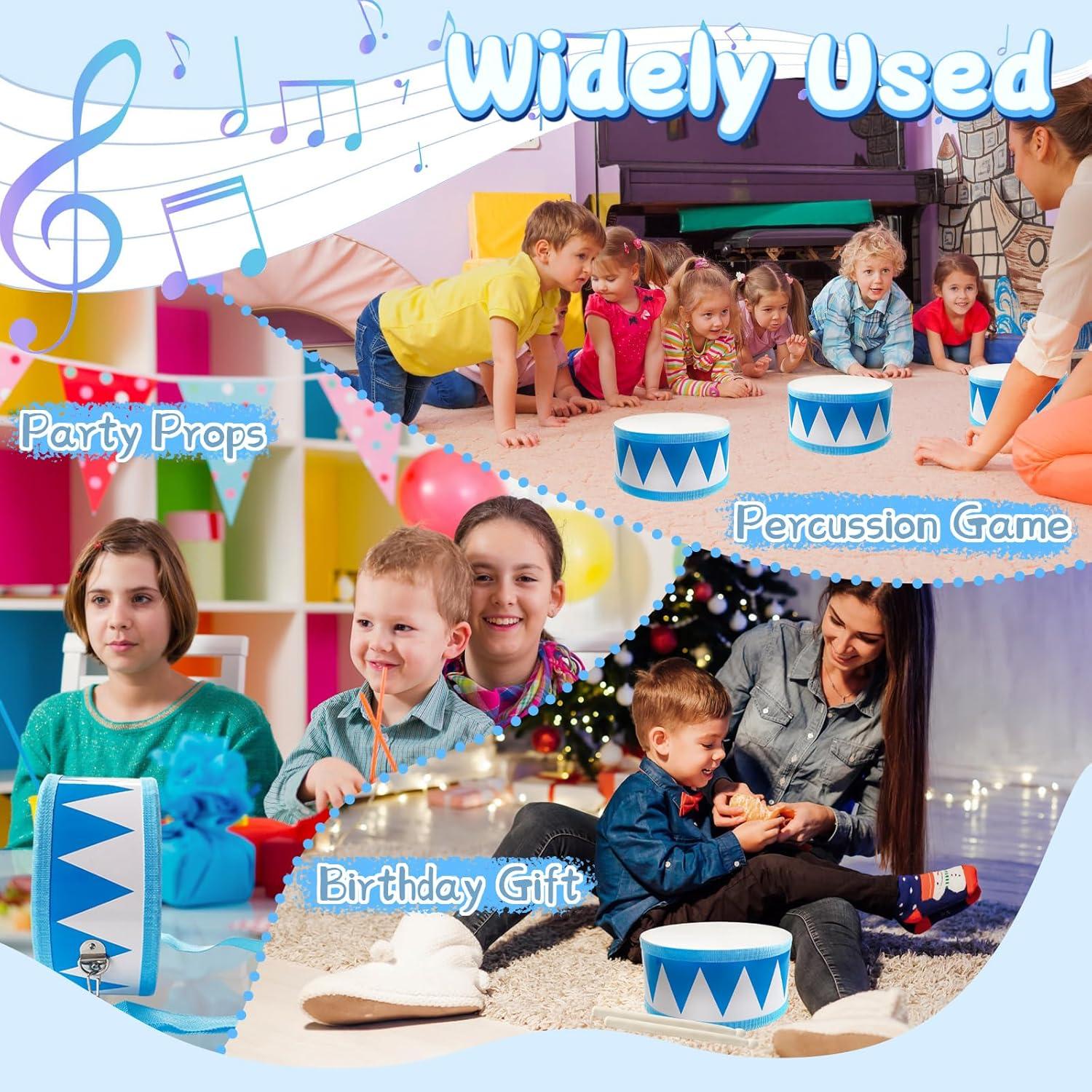 Juego de Tambores de Madera Xeehwb 20 cm con Correa y Baquetas