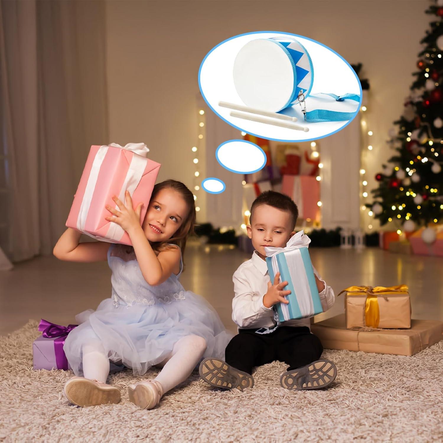 Juego de Tambores de Madera Xeehwb 20 cm con Correa y Baquetas