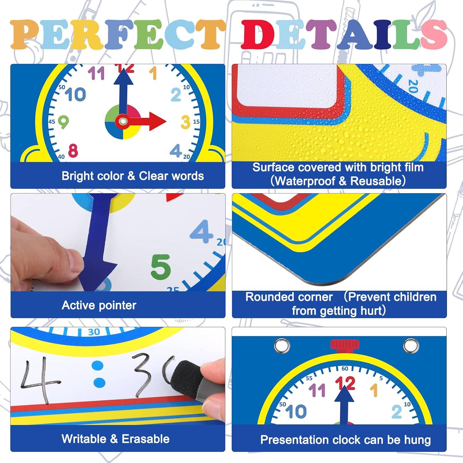 Kit de Reloj de Enseñanza Junkin 25 Piezas para Niños