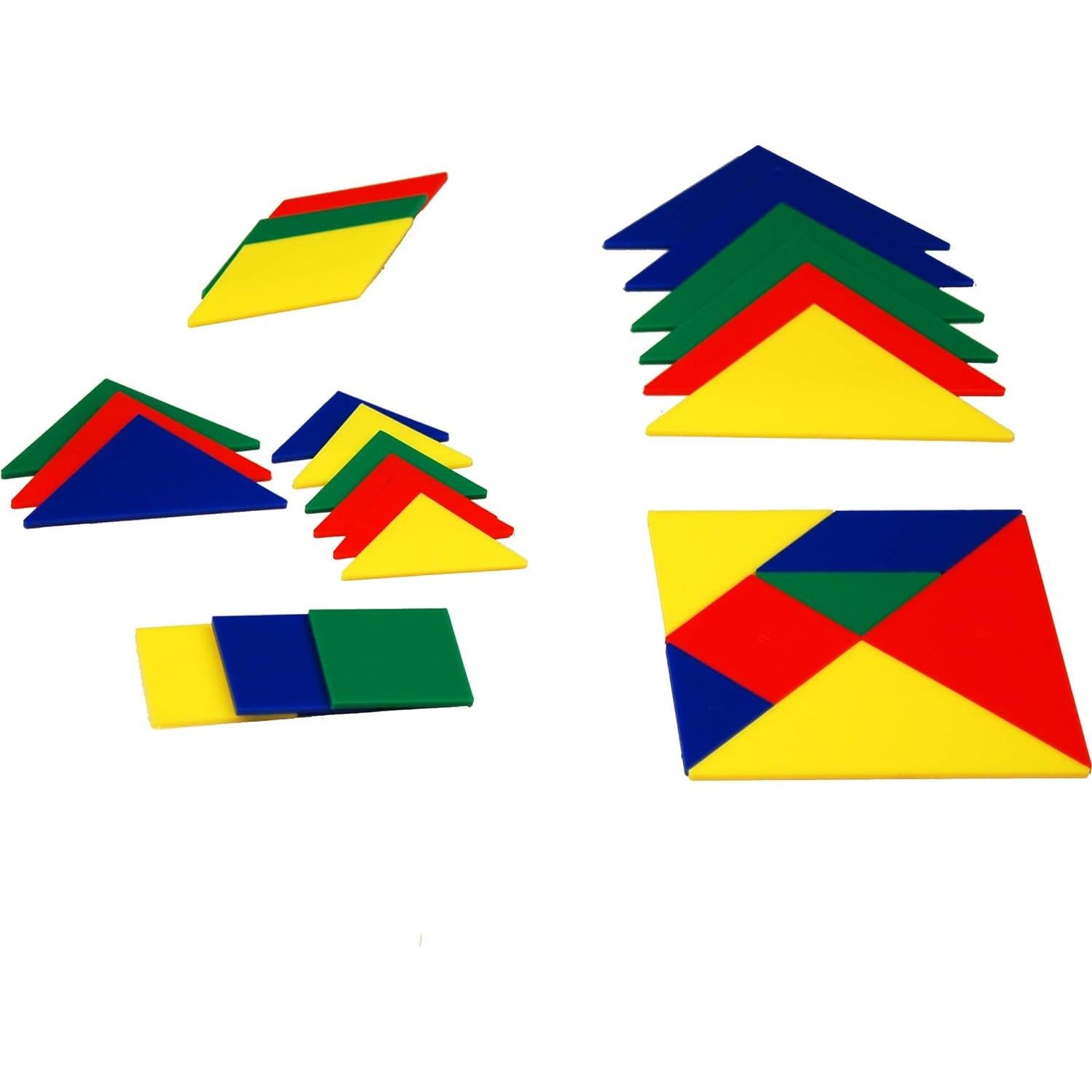 Tangrams de Plástico Learning Advantage - 28 Piezas para Geometría