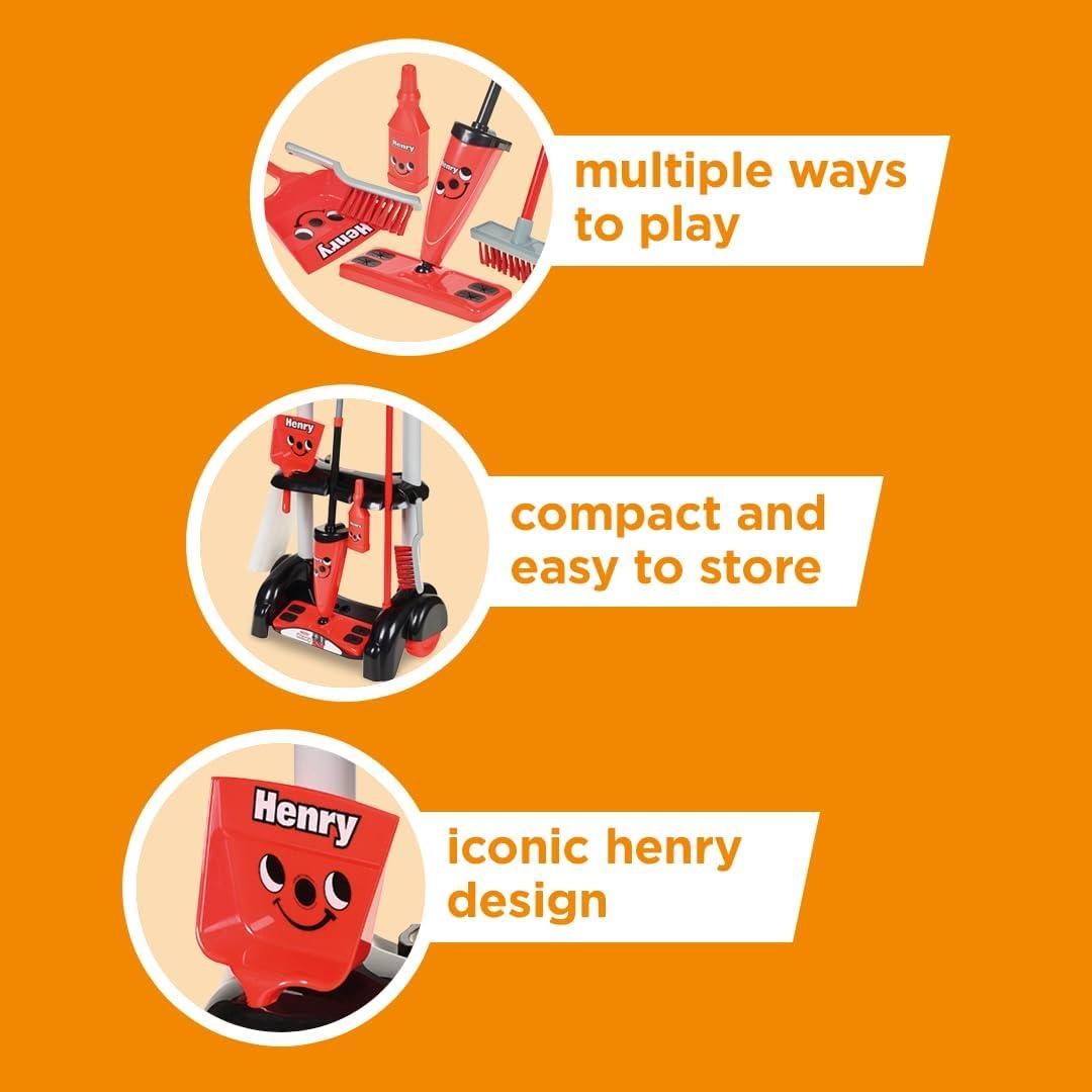 Carro de Limpieza Casdon Henry con Accesorios para Niños