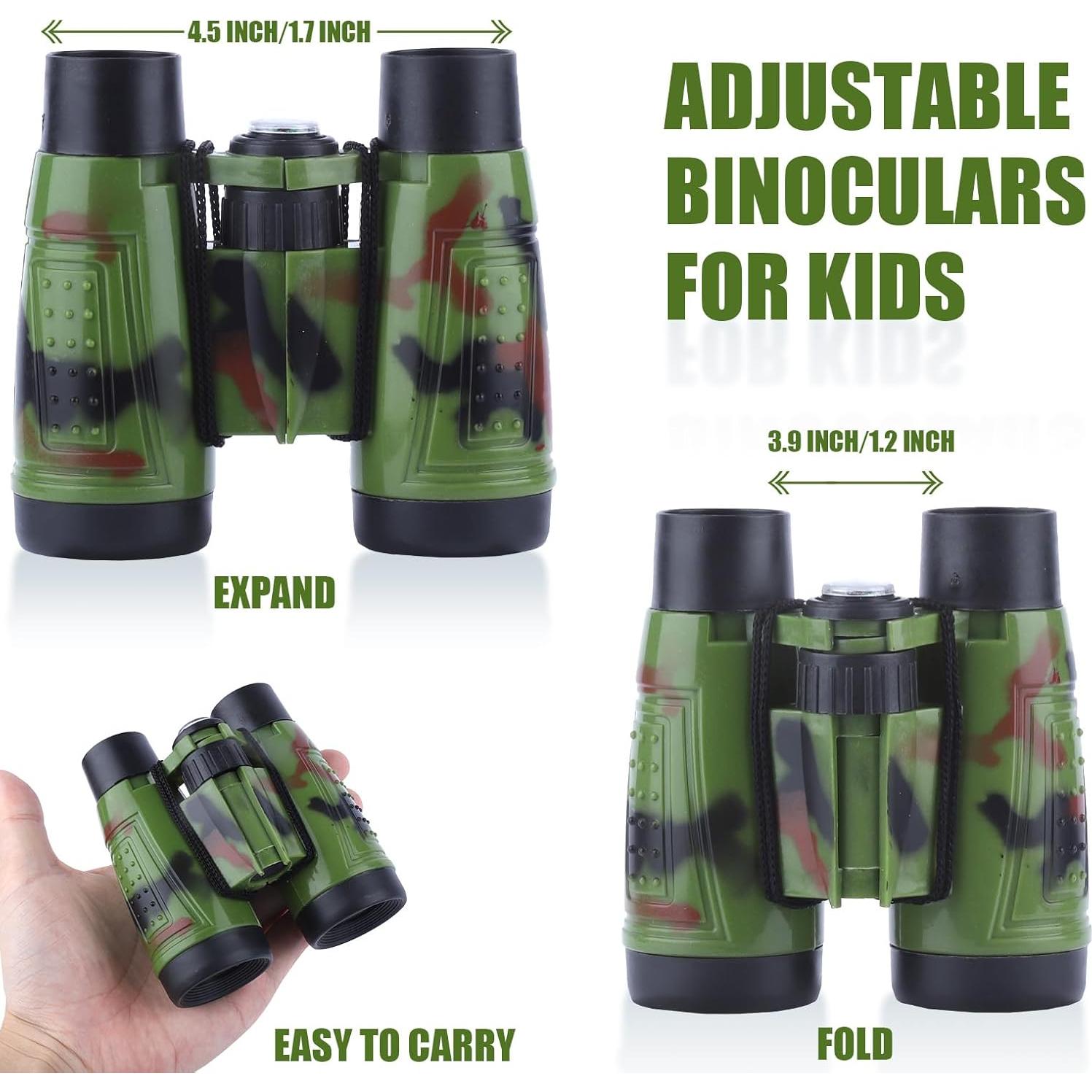 Binoculares ASONA 12PCS Camuflaje para Niños - Juguetes Exploración