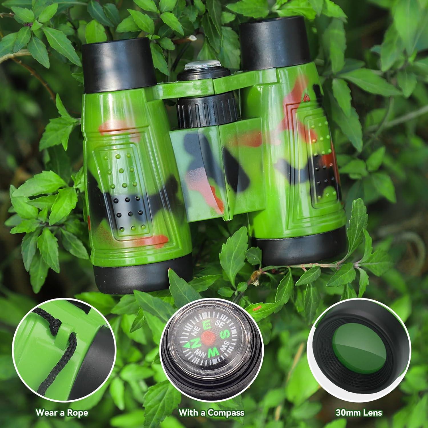 Binoculares ASONA 12PCS Camuflaje para Niños - Juguetes Exploración