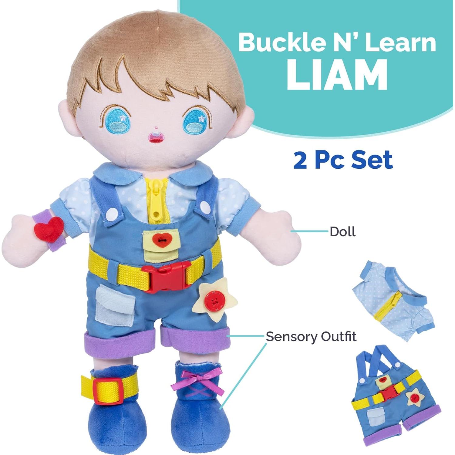 Muñeca de Peluche Adora Liam - Juguete Montessori 2 Piezas