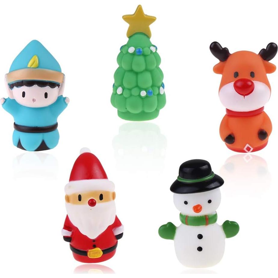 Set de 5 Títeres de Dedo de Navidad CCINEE - Silicona Segura