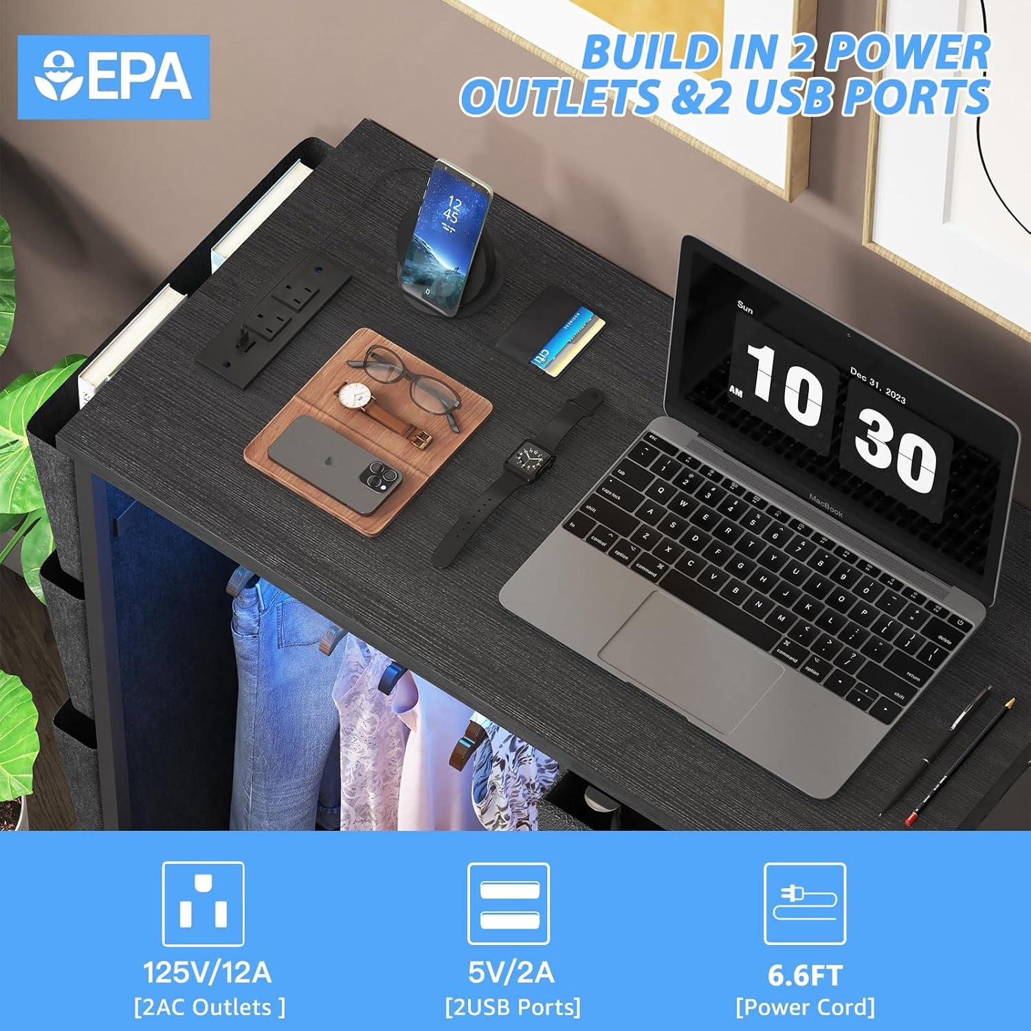 Cómoda WODRAWER de 6 Cajones con Estación de Carga y LED