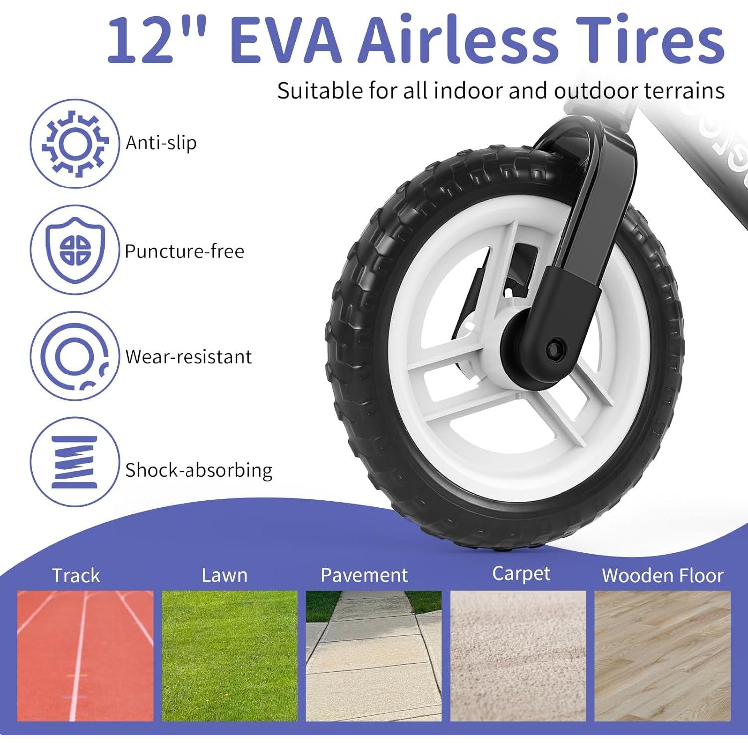 Bicicleta de Equilibrio BELEEV C3 para Niños 2-6 Años 12"