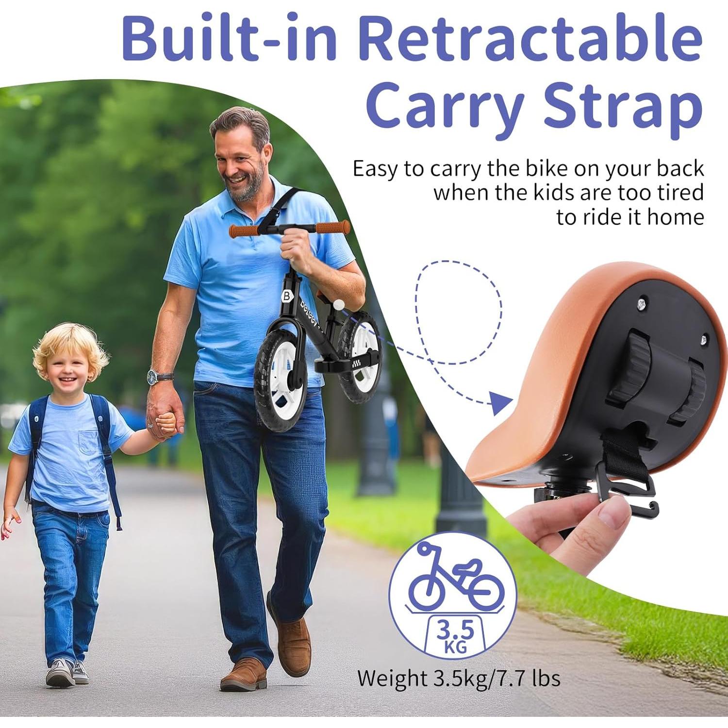 Bicicleta de Equilibrio BELEEV C3 para Niños 2-6 Años 12"