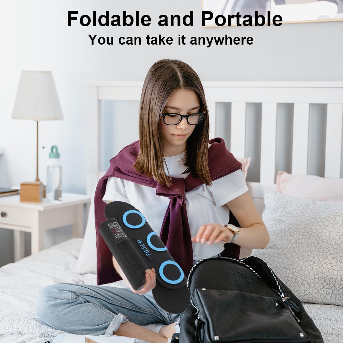 Set de Batería Electrónica Plegable 7 Almohadillas Azul