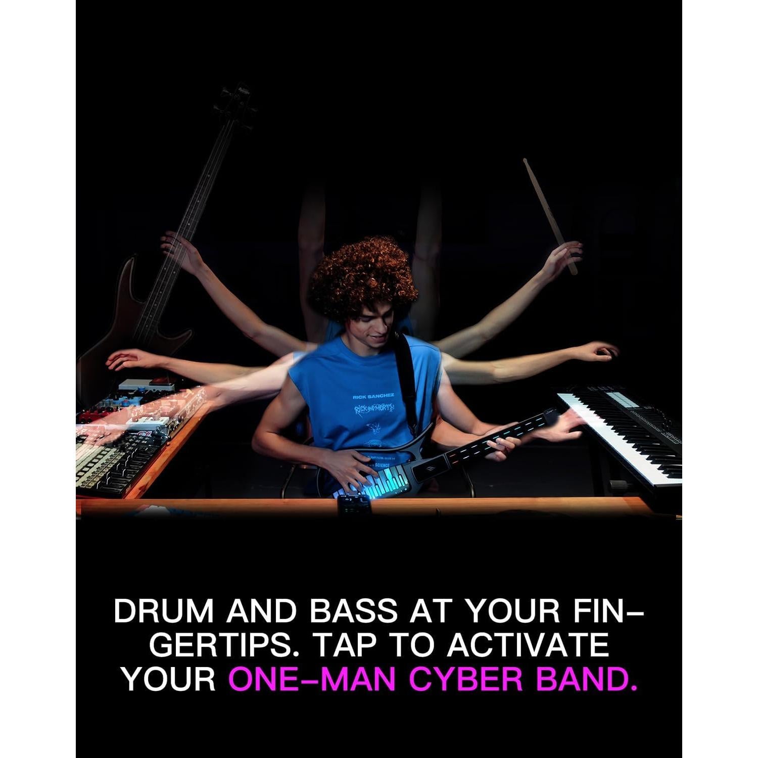 Guitarra Inteligente Enya CYBER-G Plegable 20 Sonidos Negro