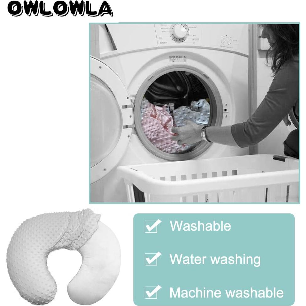 Funda de Almohada de Lactancia Owlowla Azul Bebé 100% Poliester