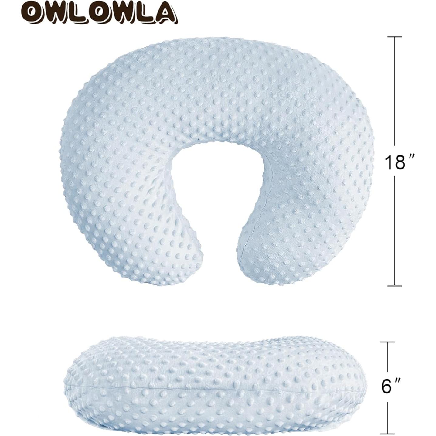 Funda de Almohada de Lactancia Owlowla Azul Bebé 100% Poliester
