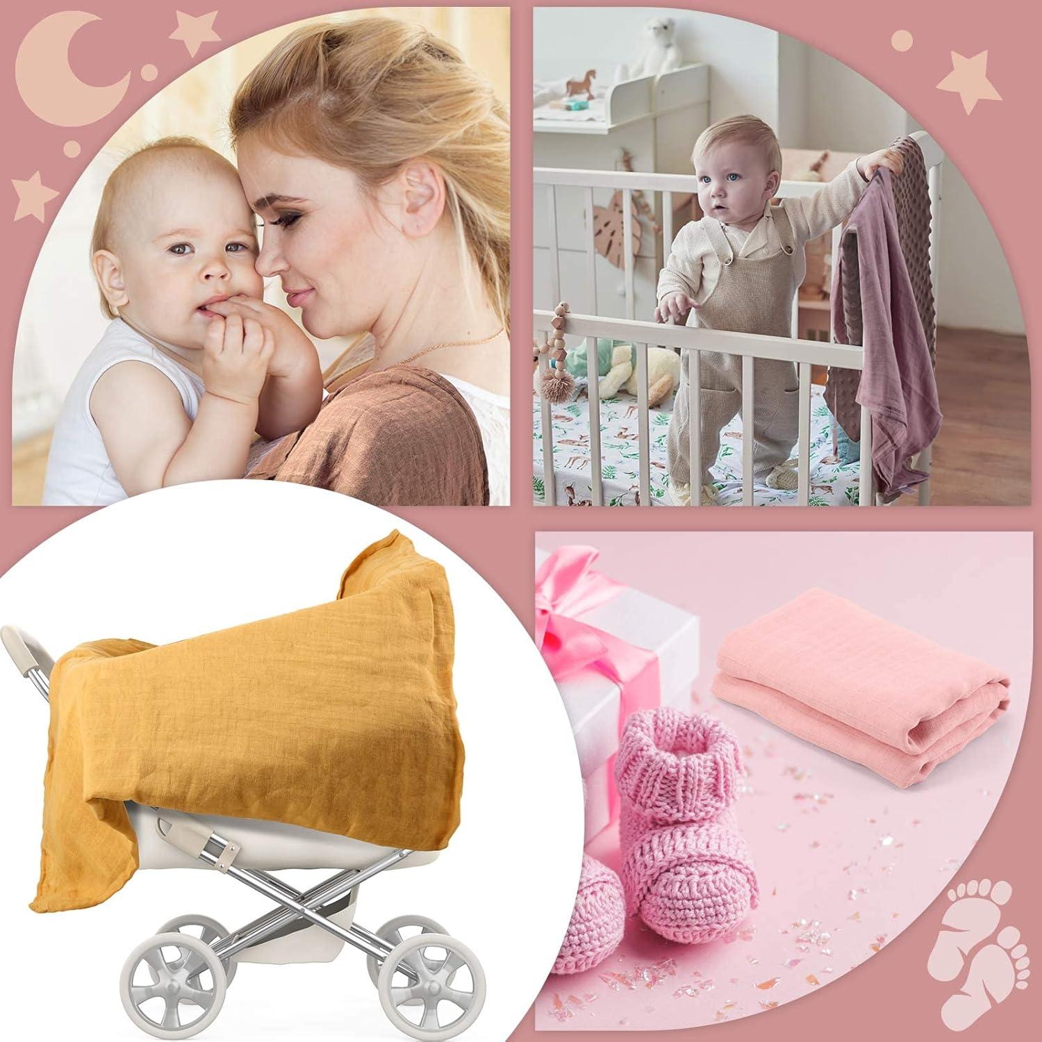 Mantas de Muselina Preboun 120x120 cm 6 Colores para Bebés