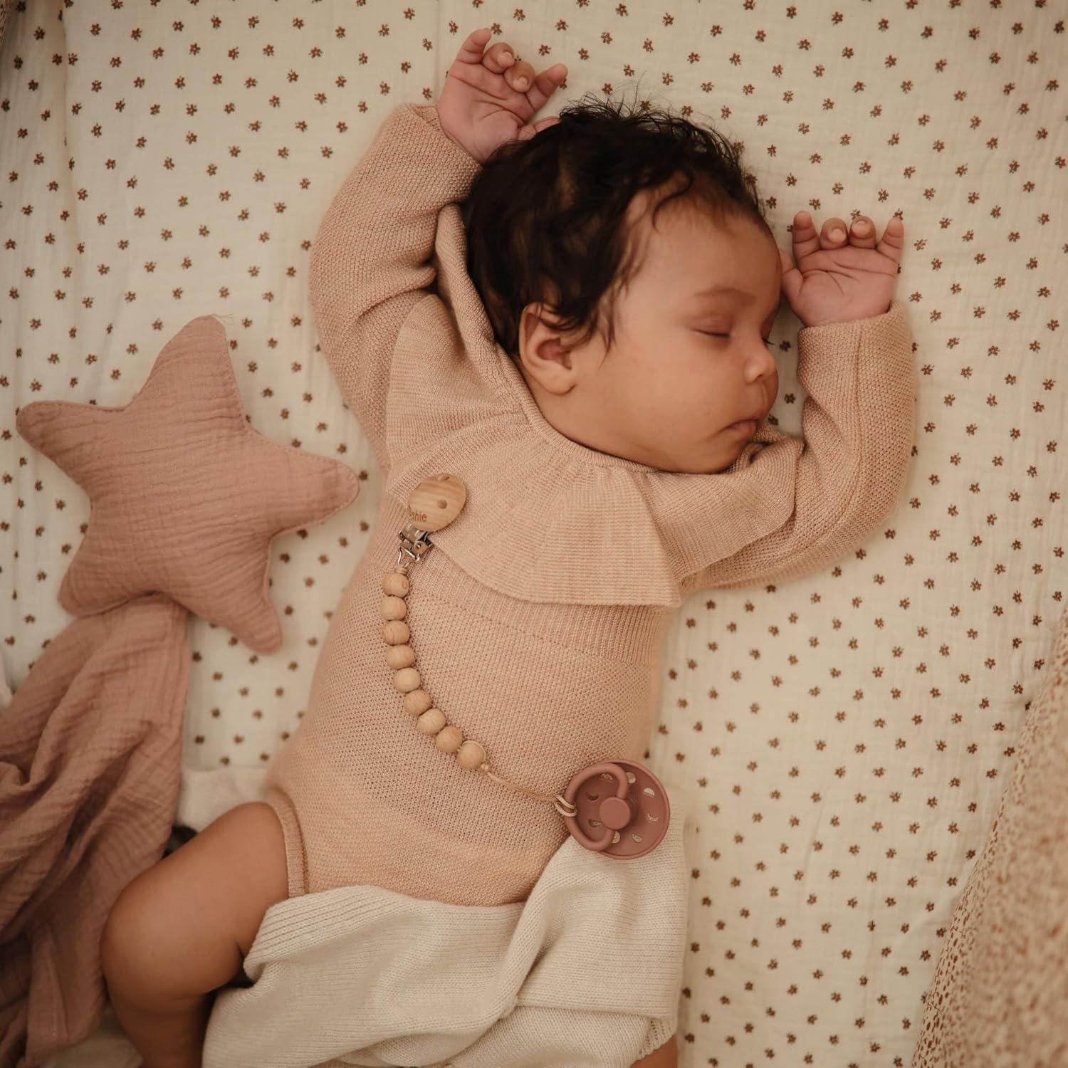 Chupete de Goma Natural FRIGG 0-6 Meses Rosa/Cream 2-Pack