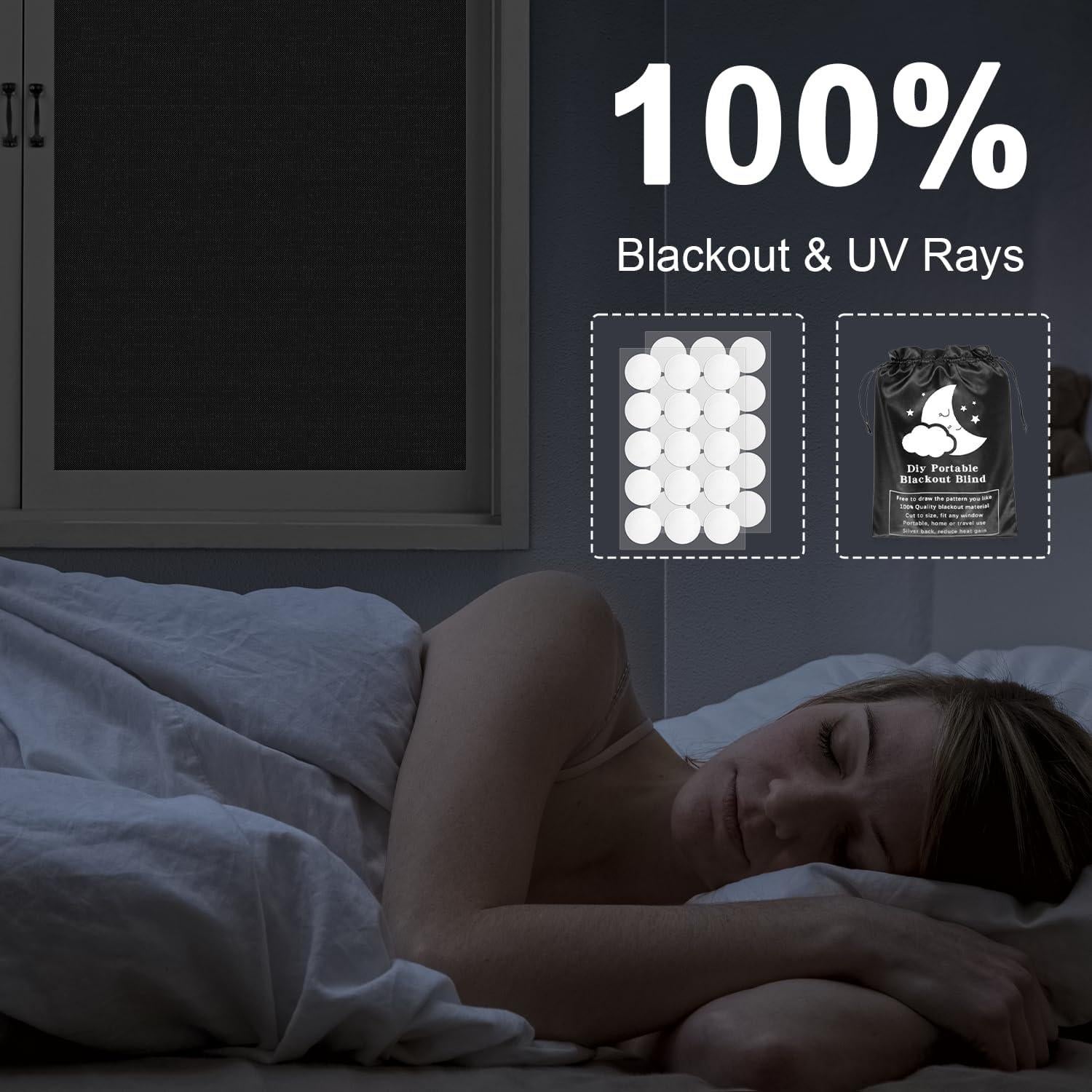 Cortinas Blackout 200x145cm BCJJ - Bloqueo de Luz Negro