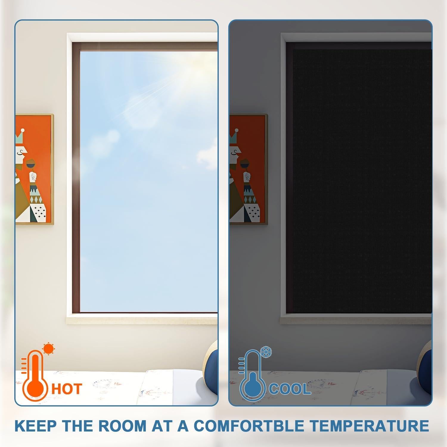 Cortinas Blackout 200x145cm BCJJ - Bloqueo de Luz Negro