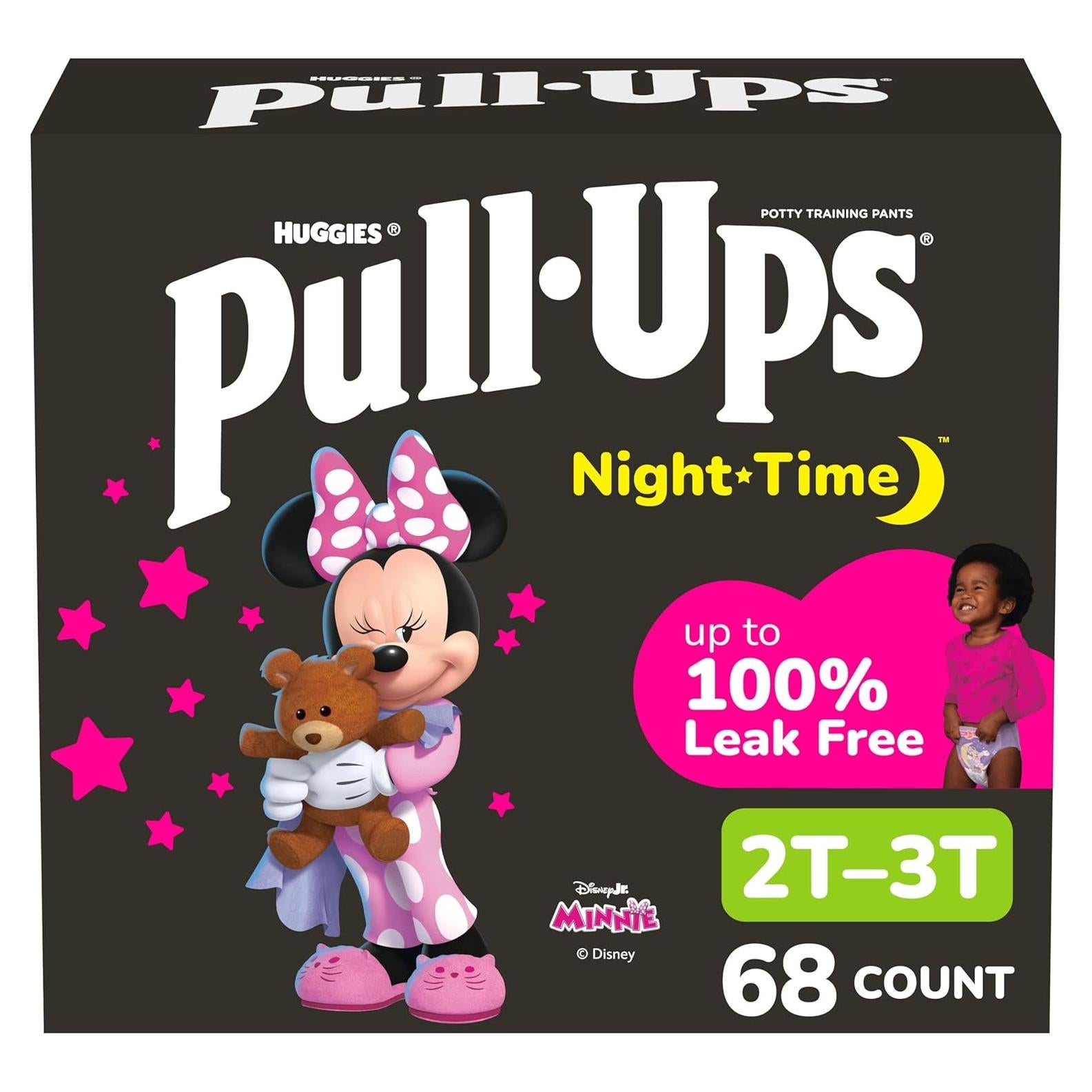 Pantalones de Entrenamiento Nocturno Pull-Ups Niñas 2T-3T 68 Ct