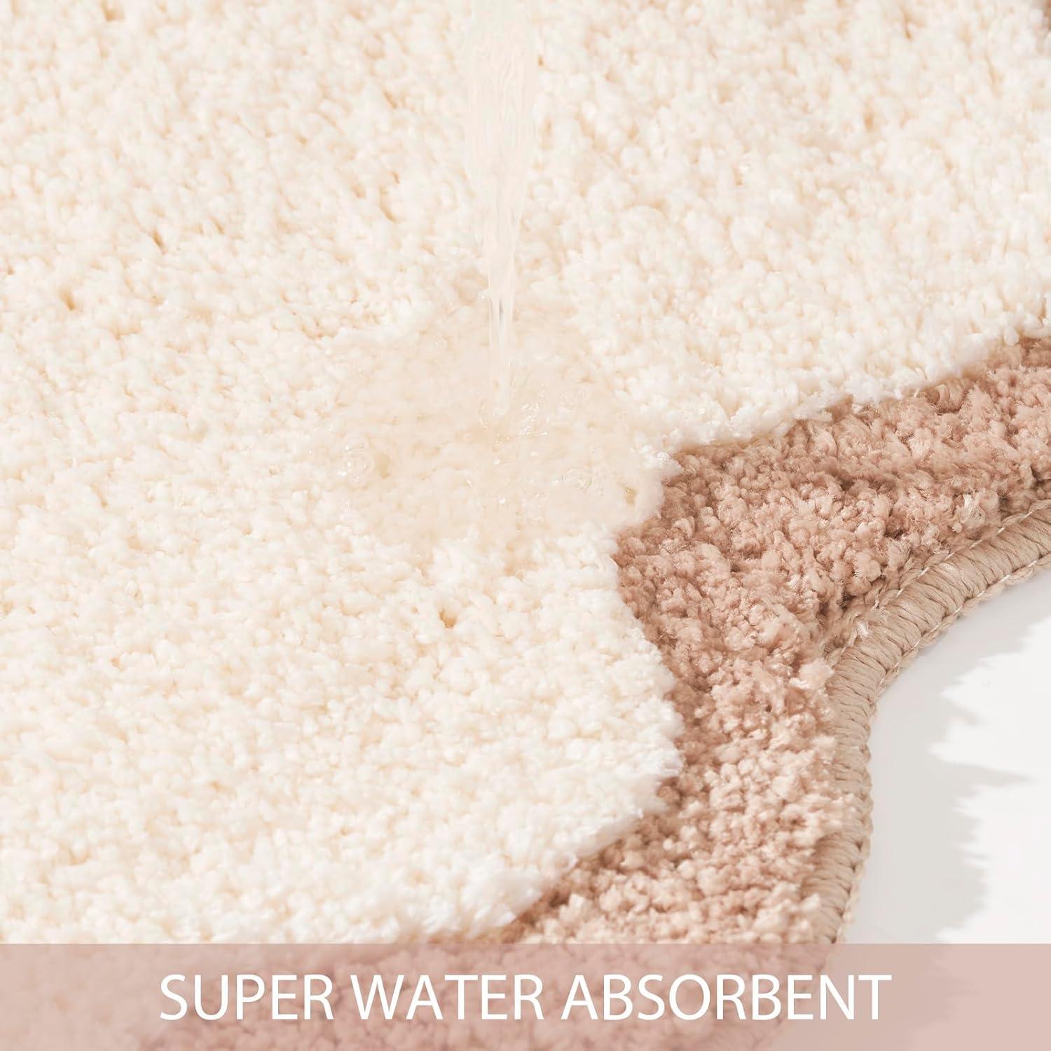 Alfombra de baño DyeFury Beige 76x51 cm Antideslizante