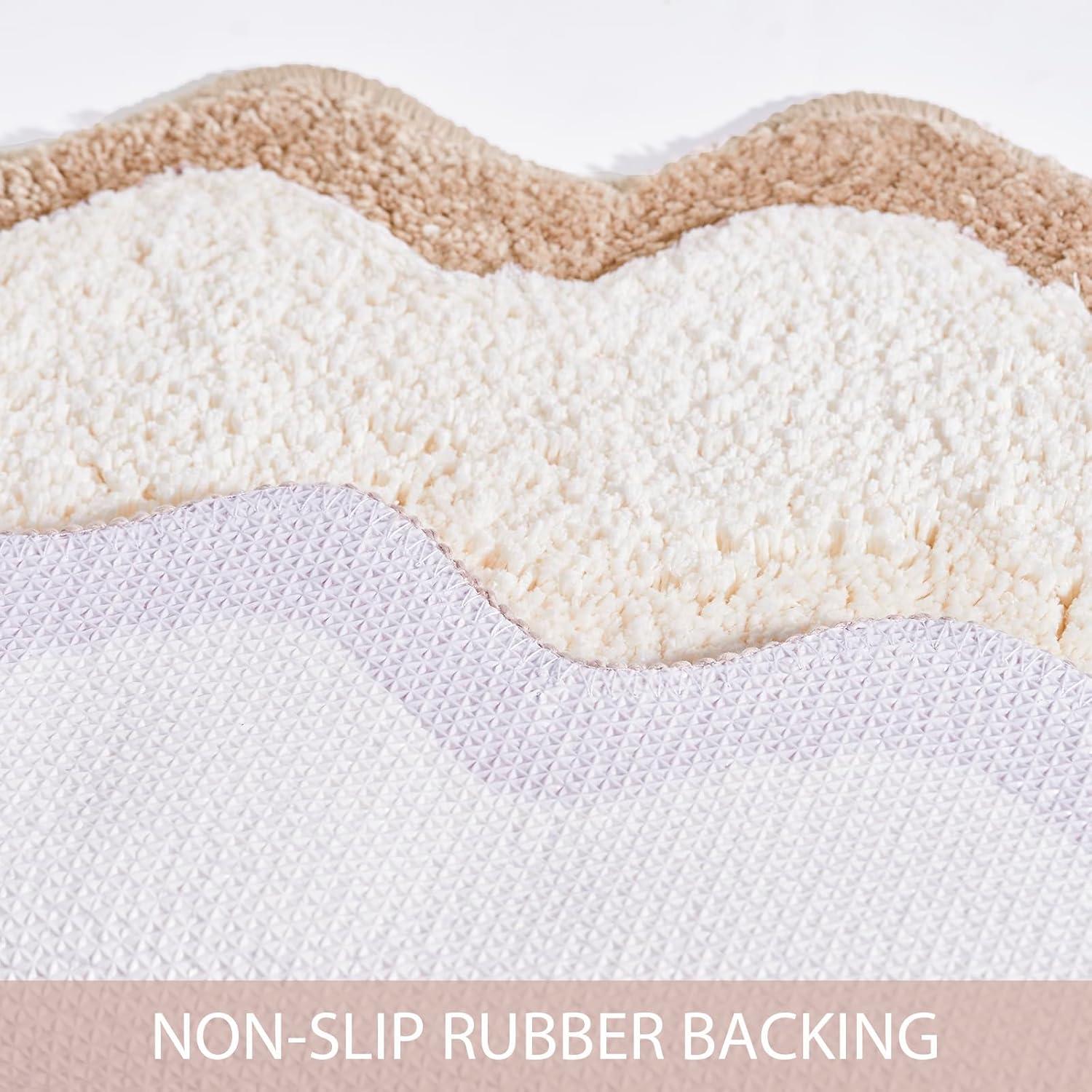 Alfombra de baño DyeFury Beige 76x51 cm Antideslizante