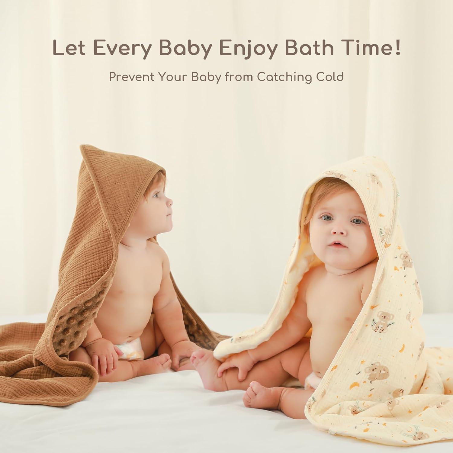 Toallas de baño para bebés Yukkidds set 2 capucha 76.2 cm