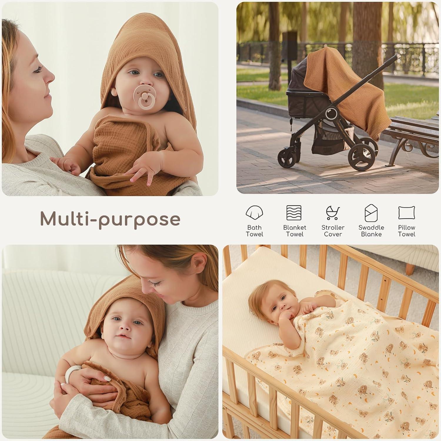 Toallas de baño para bebés Yukkidds set 2 capucha 76.2 cm