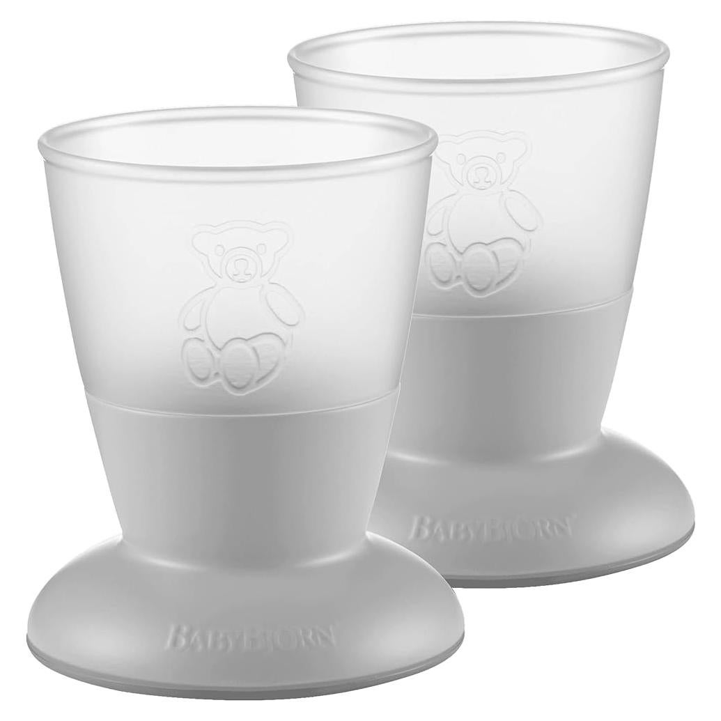 Taza para Bebé BabyBjörn 2-Pack Gris Apta para Lavavajillas