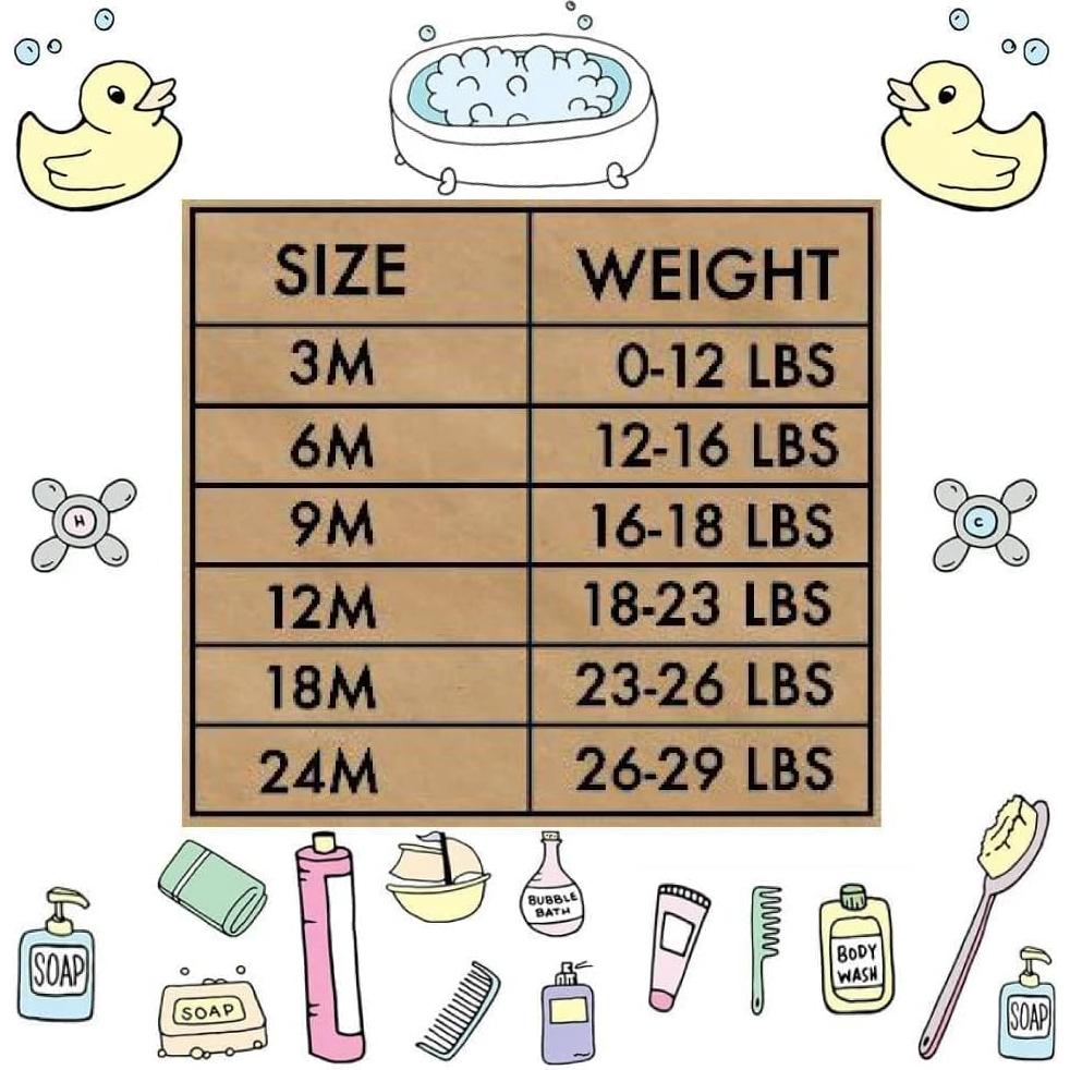 Juego de Toallas de Baño con Capucha Esenciales para Bebés 6 Piezas