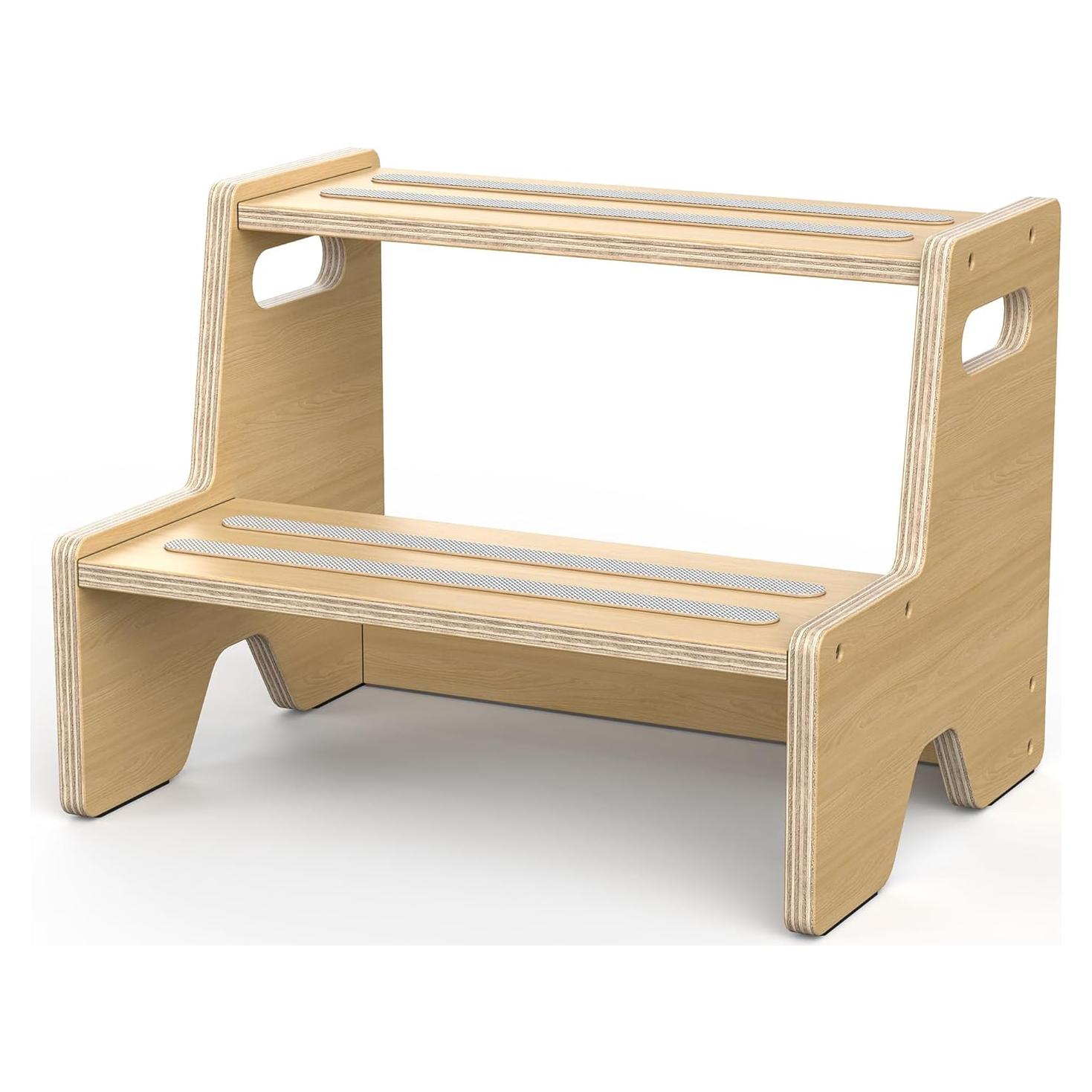 Escalera de Madera para Niños Uiirvdy 2 Escalones Antideslizante