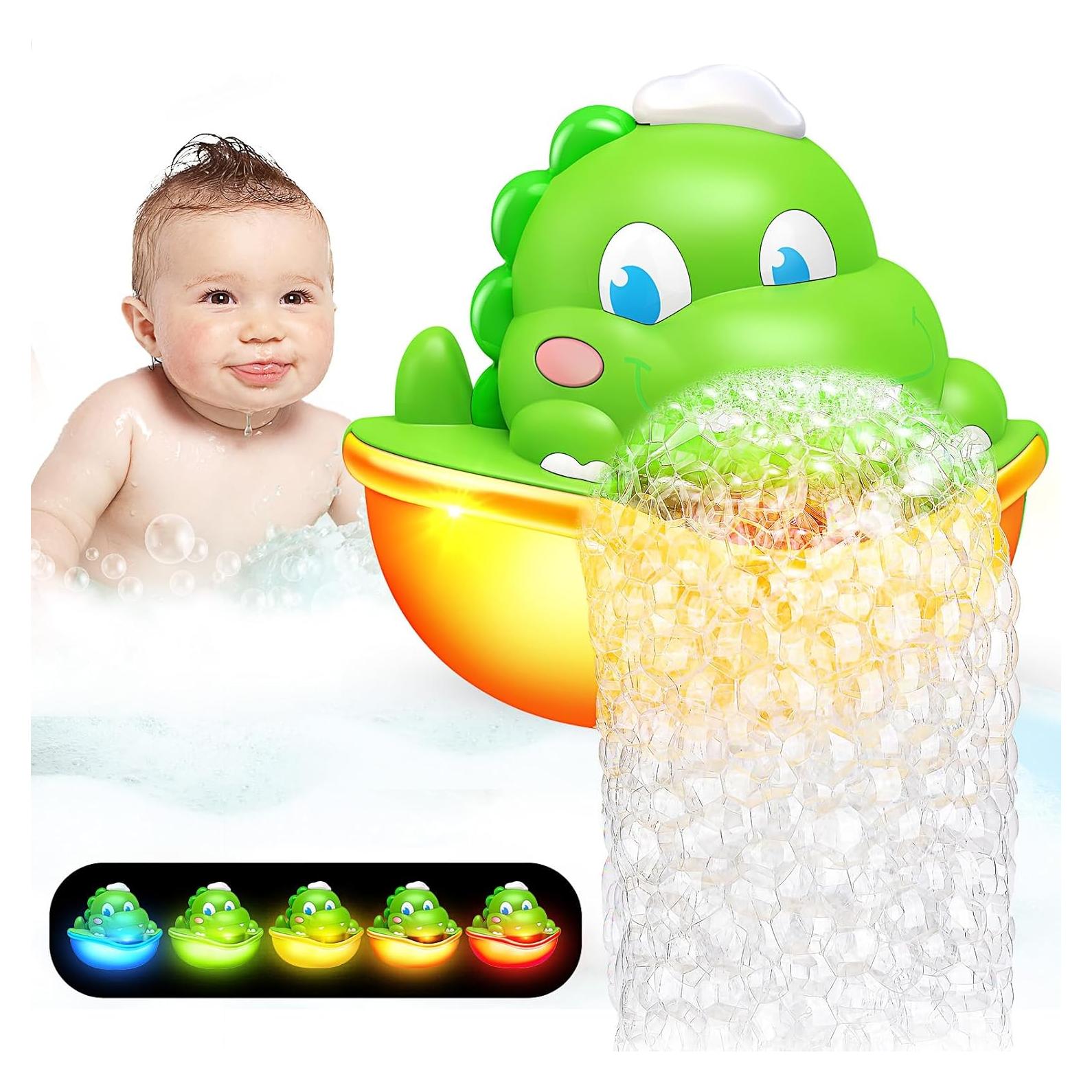 Juguete de Baño Puidapo Dinosaurio con Máquina de Burbujas