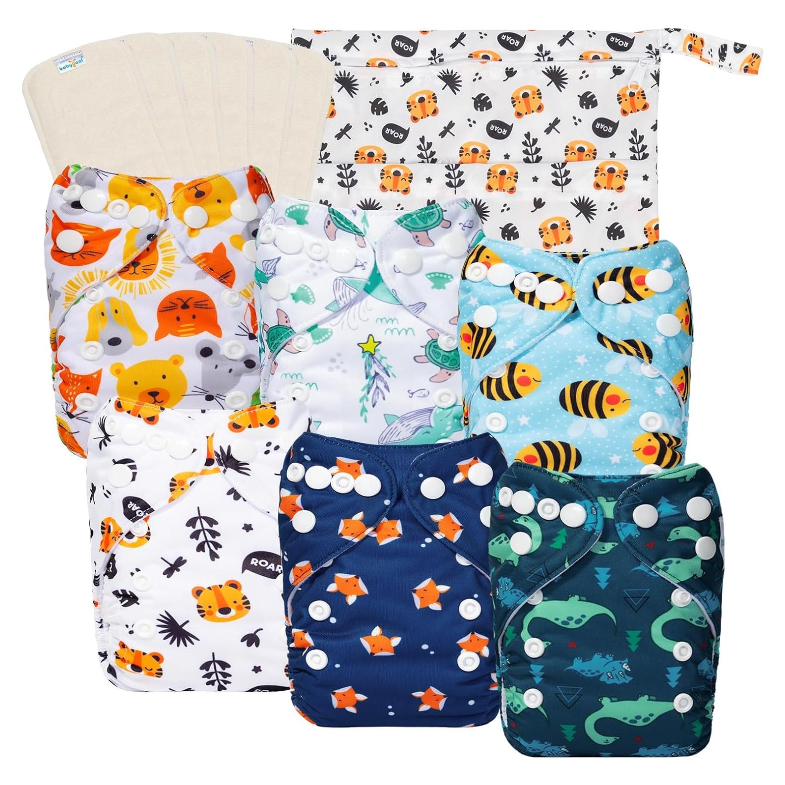 Paquete de 13 Pañales de Tela Babygoal para Recién Nacidos 2.3-5.4kg