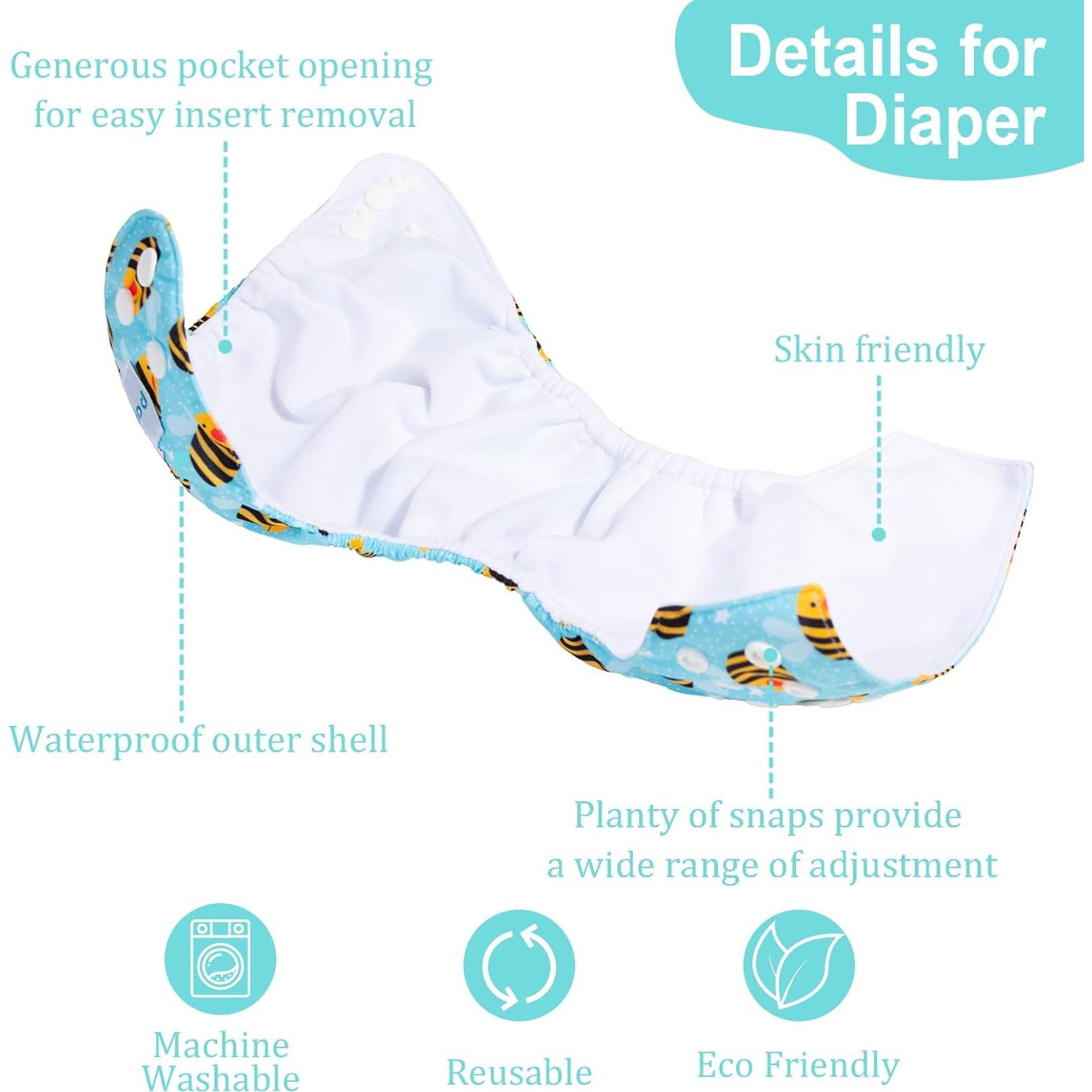 Paquete de 13 Pañales de Tela Babygoal para Recién Nacidos 2.3-5.4kg