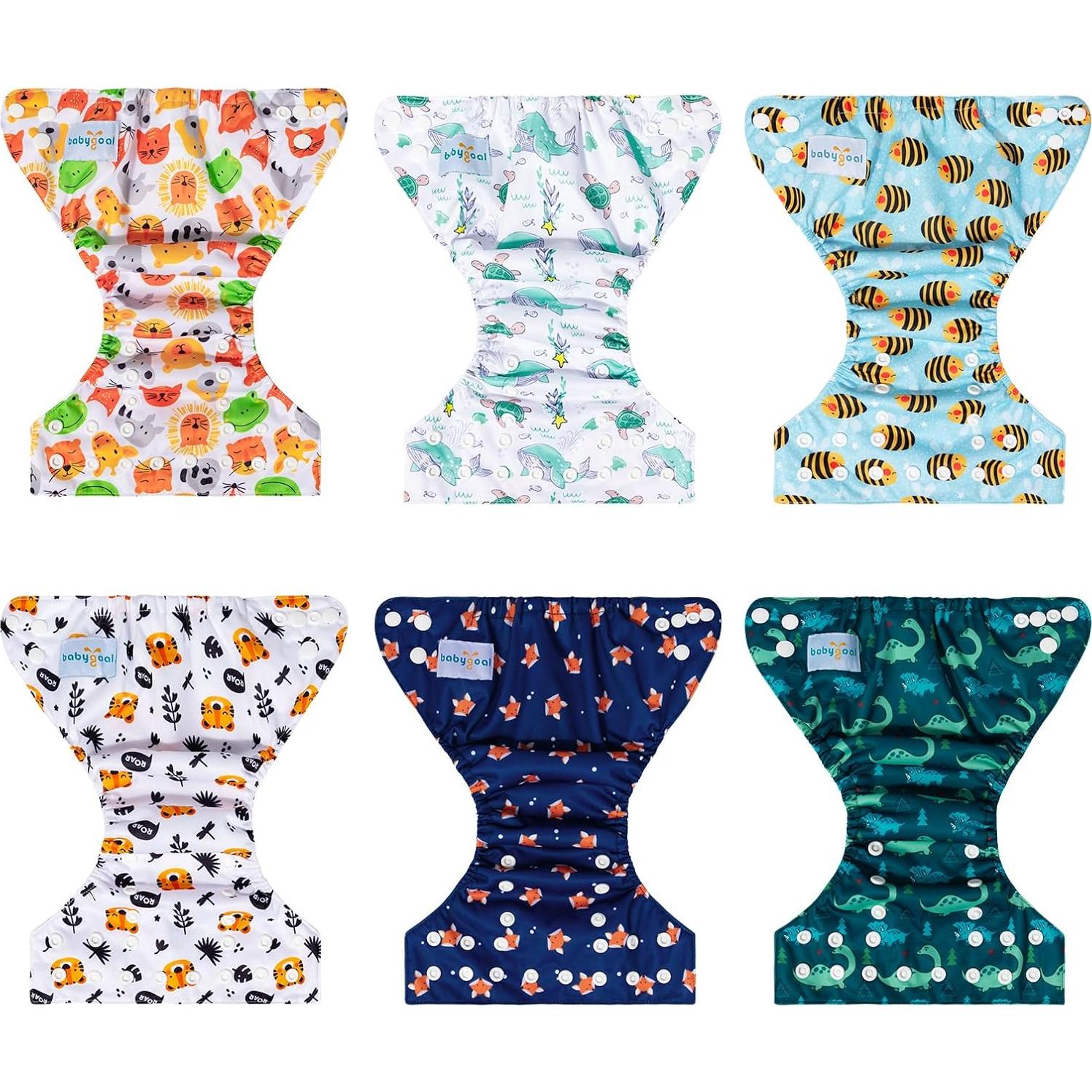 Paquete de 13 Pañales de Tela Babygoal para Recién Nacidos 2.3-5.4kg